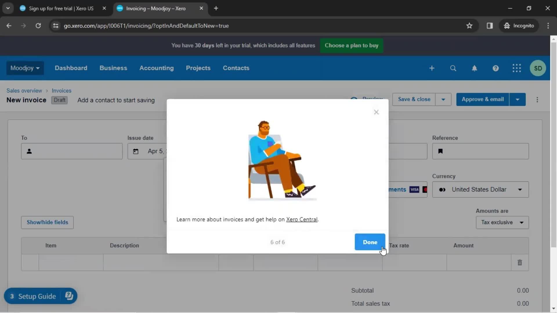 Onboarding screenshot