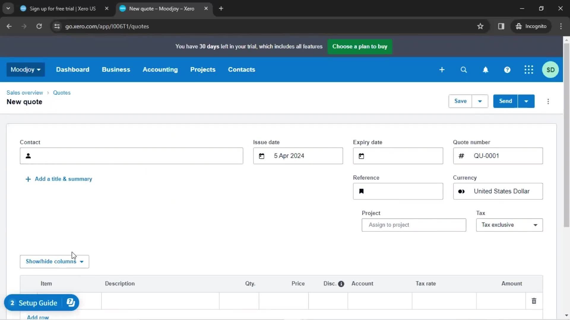 Onboarding screenshot