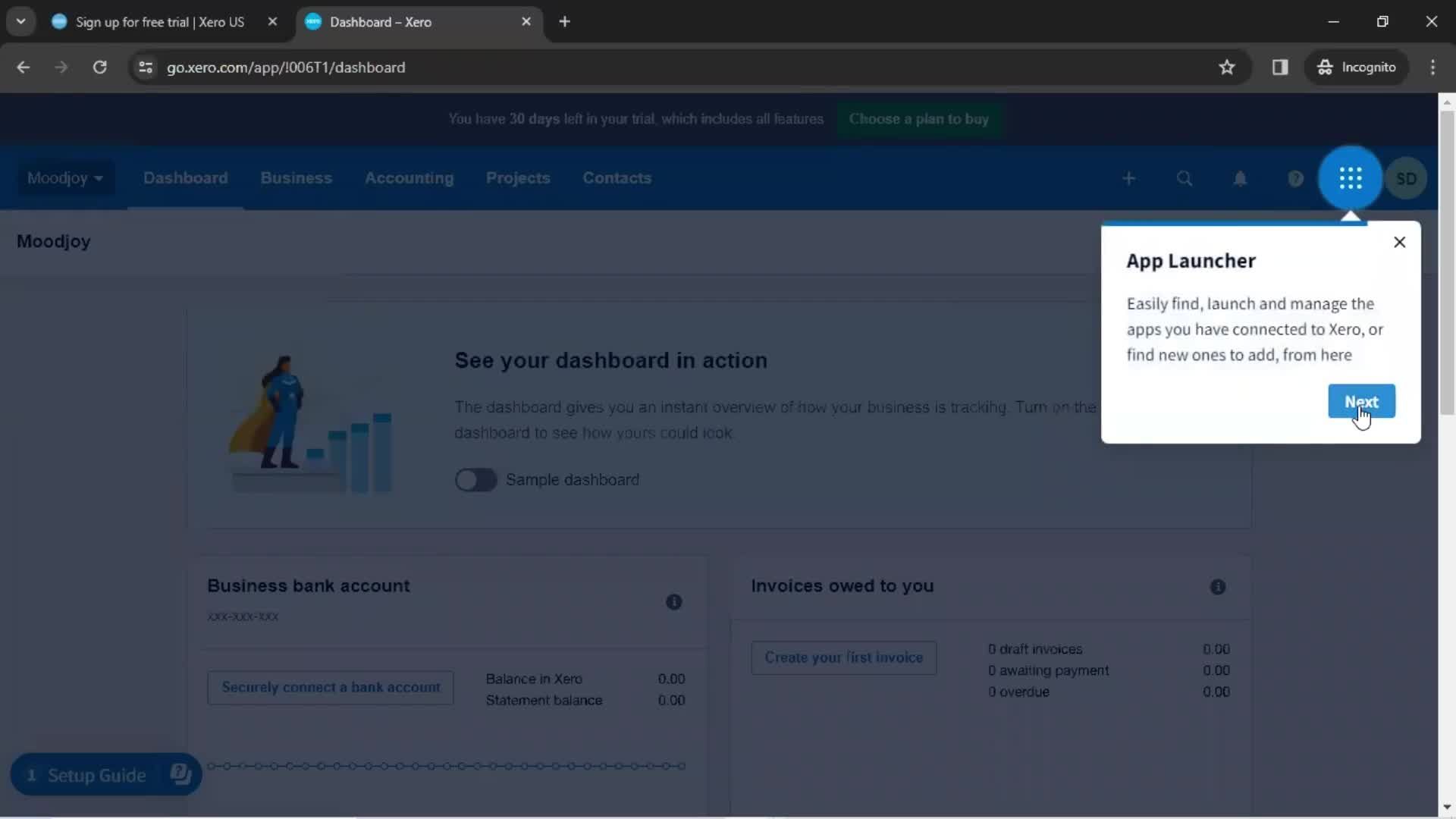 Onboarding screenshot