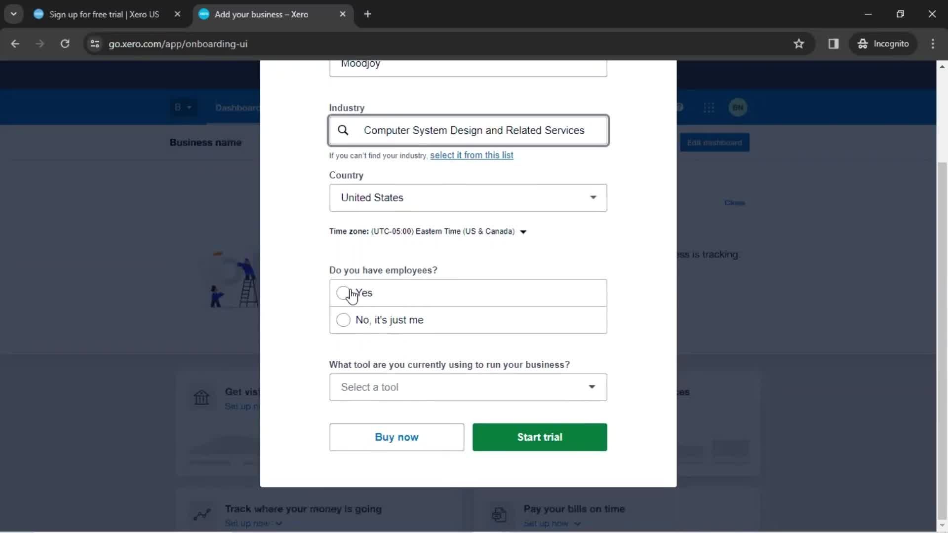 Onboarding screenshot