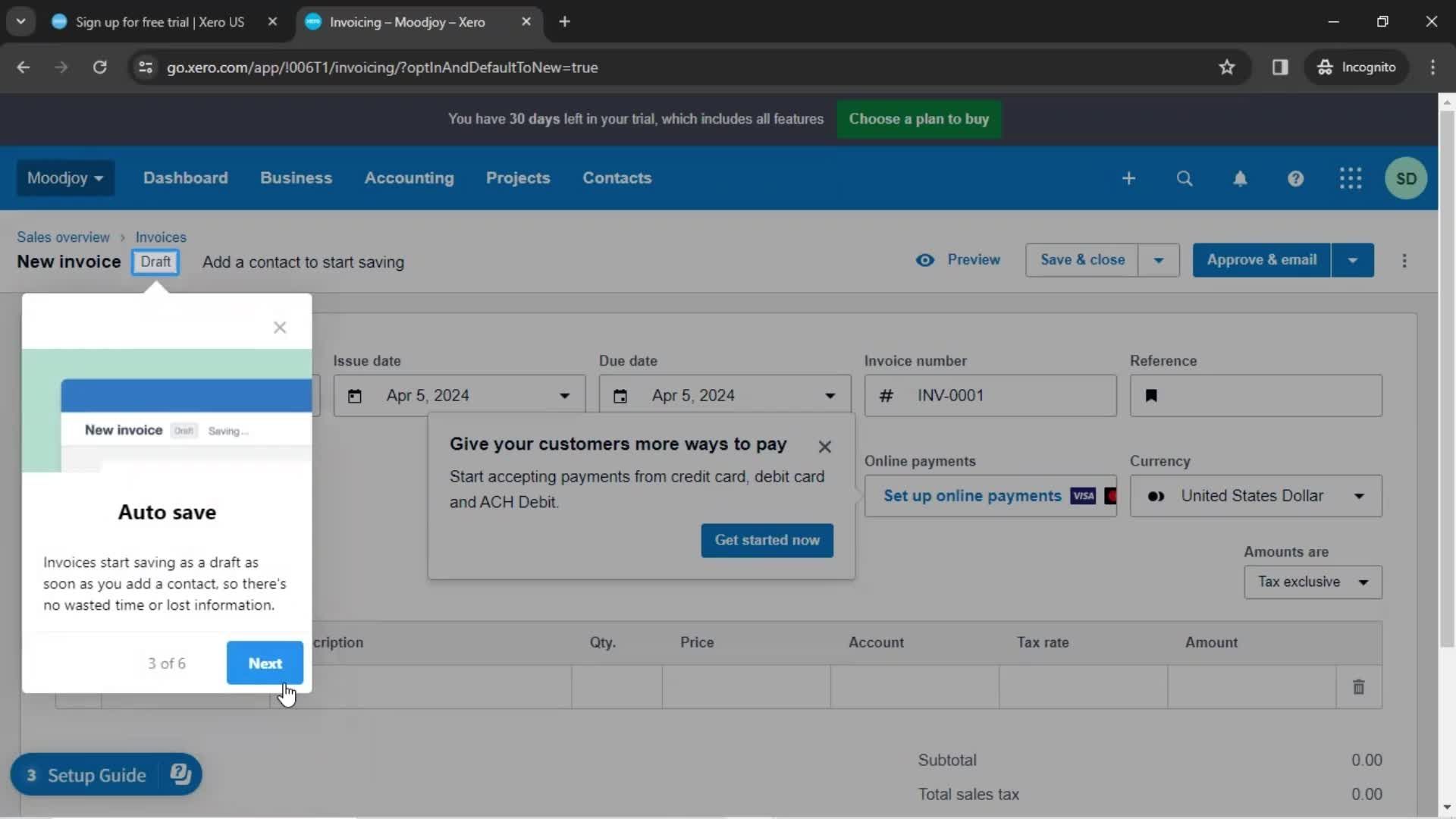 Onboarding screenshot