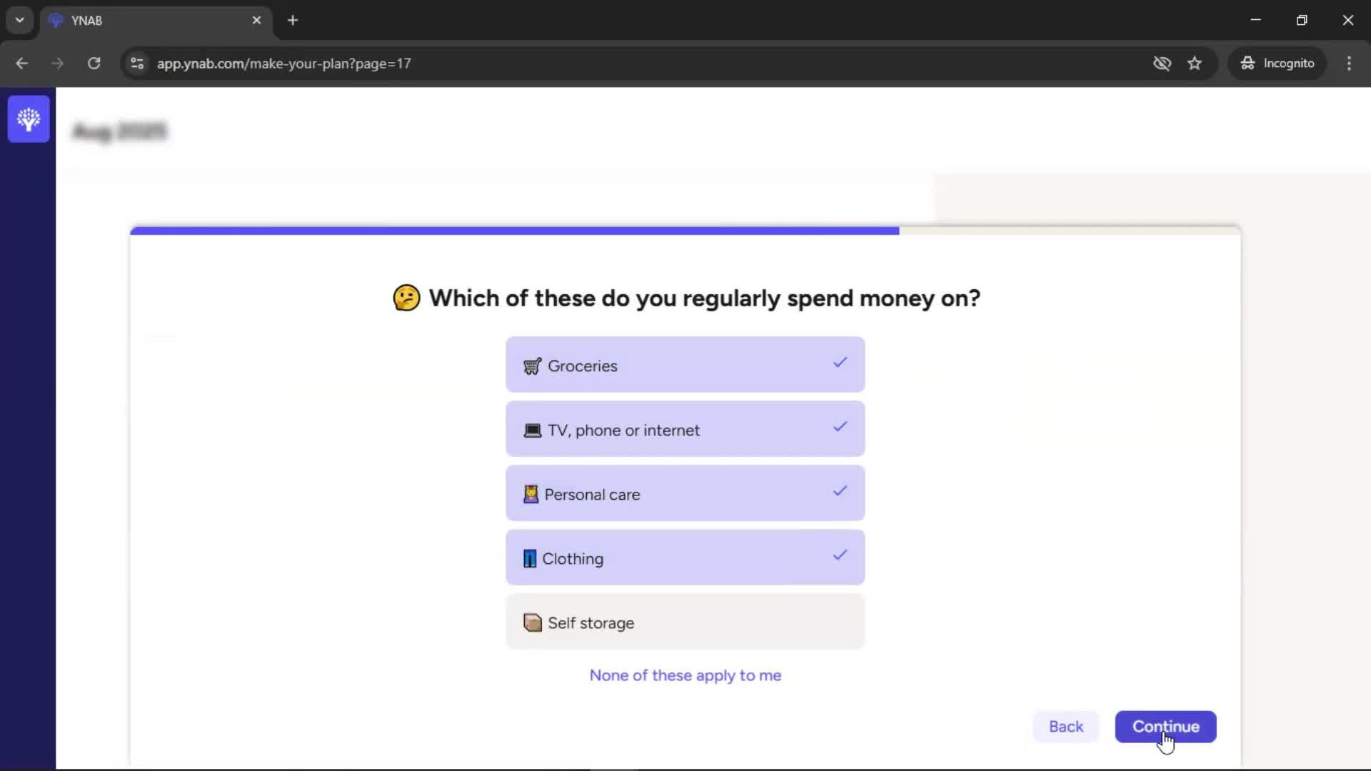 Onboarding screenshot