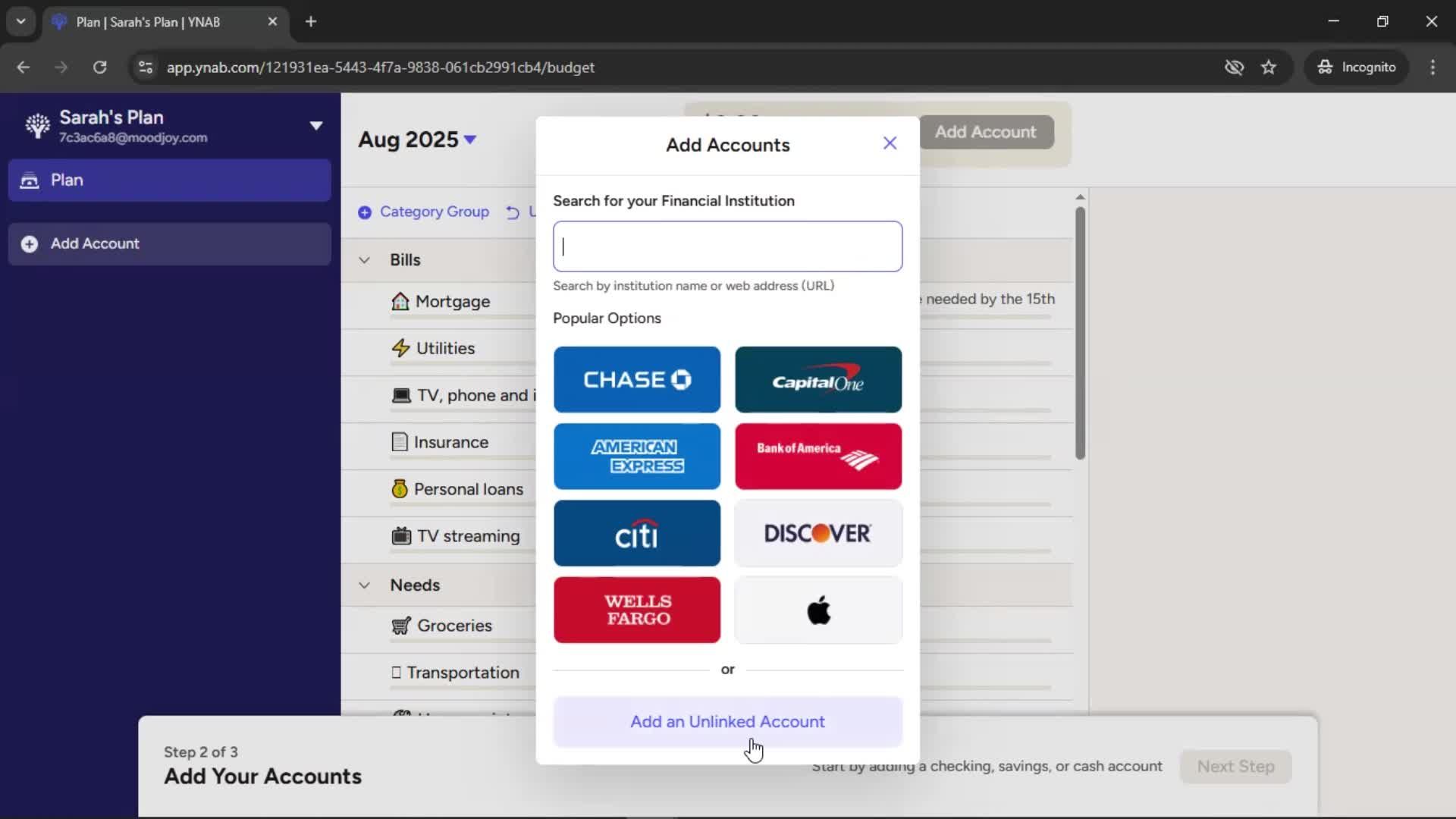 Onboarding screenshot