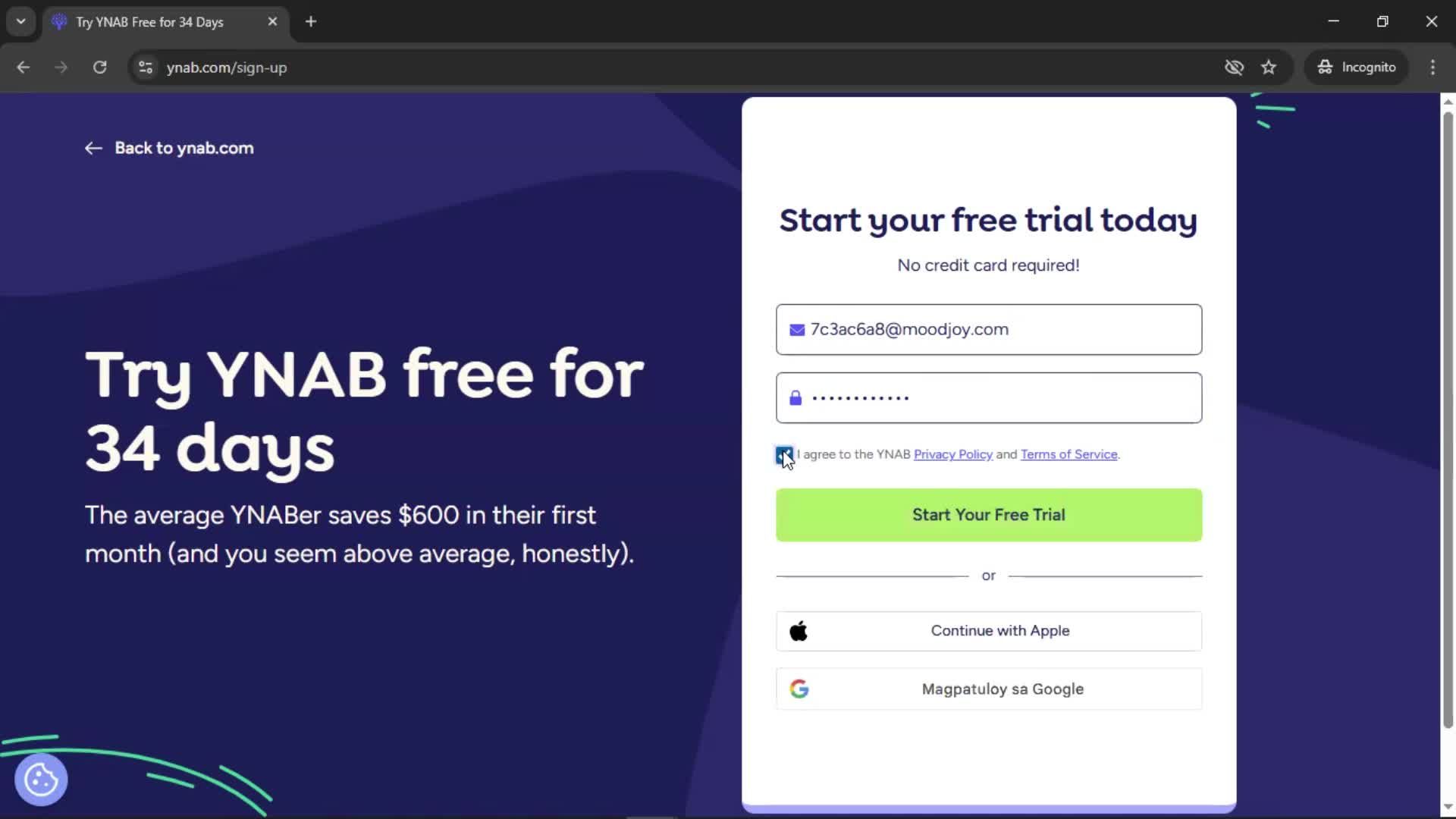 Onboarding screenshot