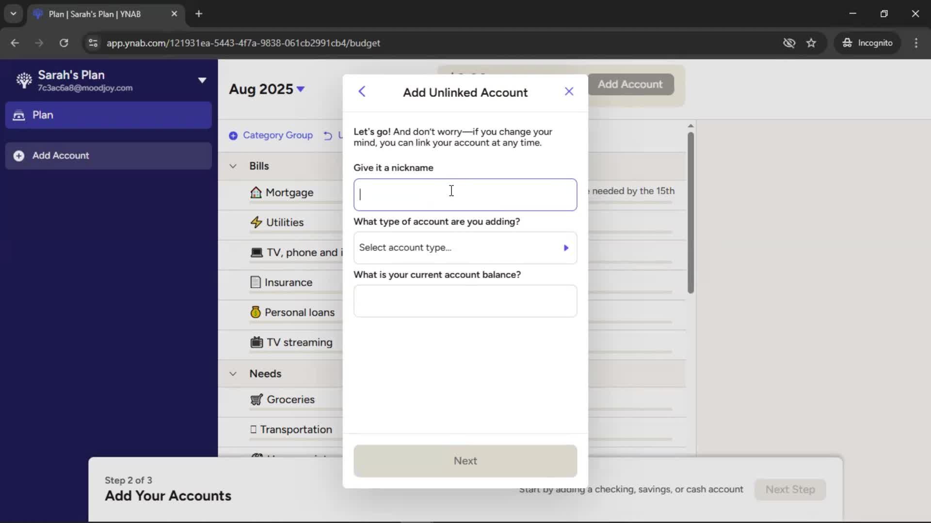 Onboarding screenshot