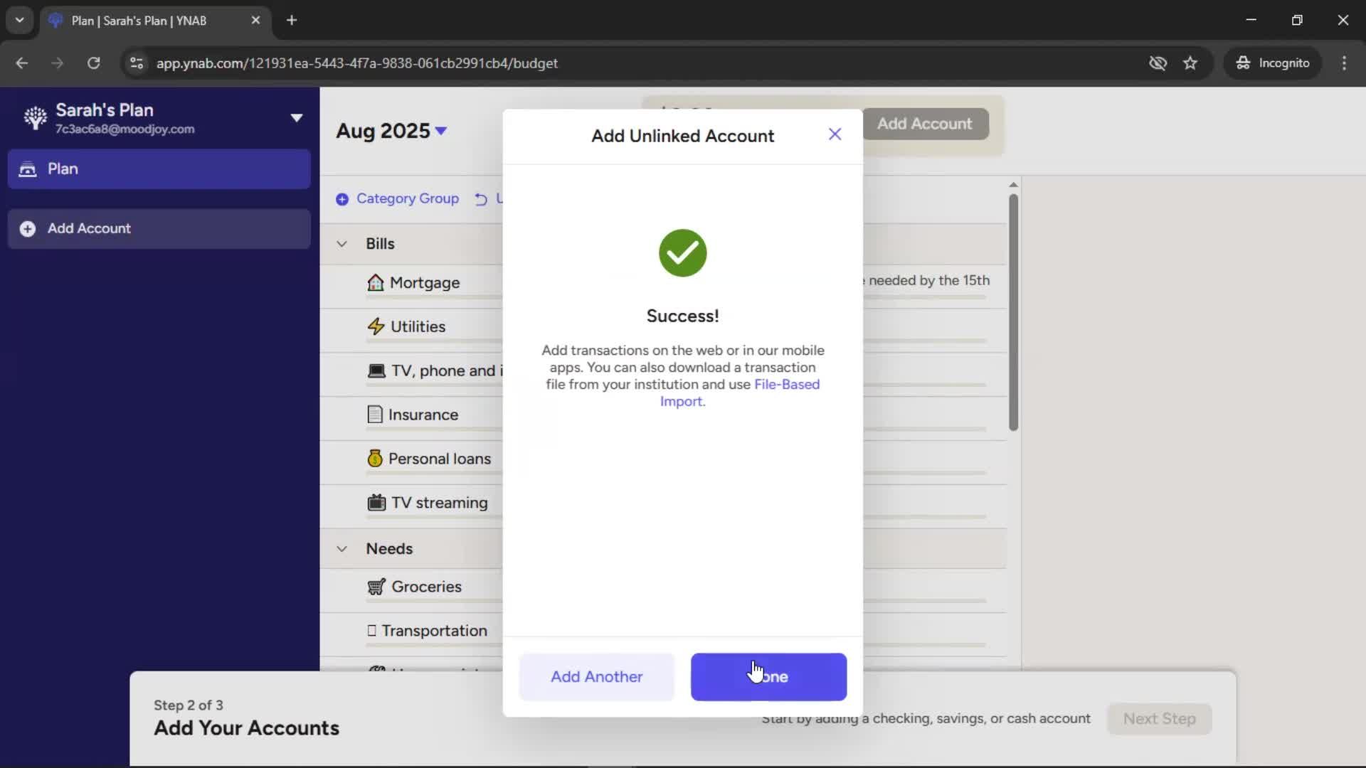 Onboarding screenshot