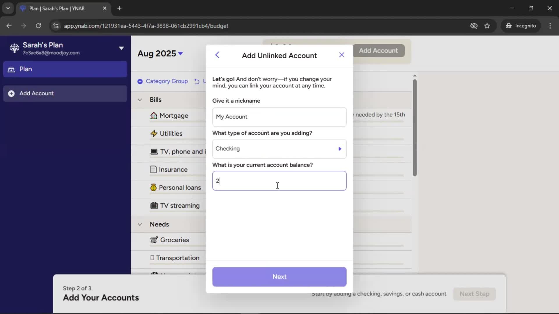 Onboarding screenshot