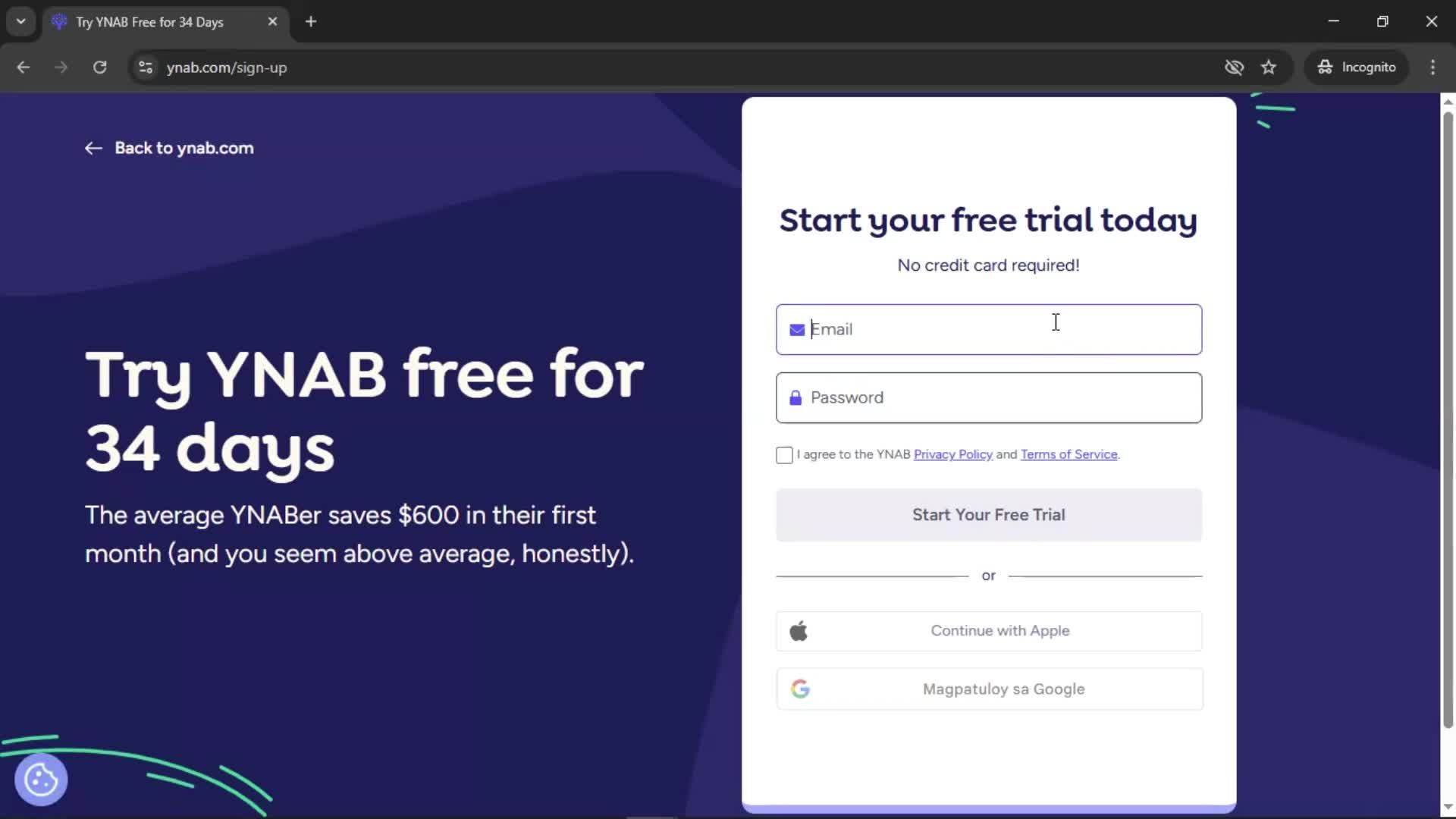 Onboarding screenshot