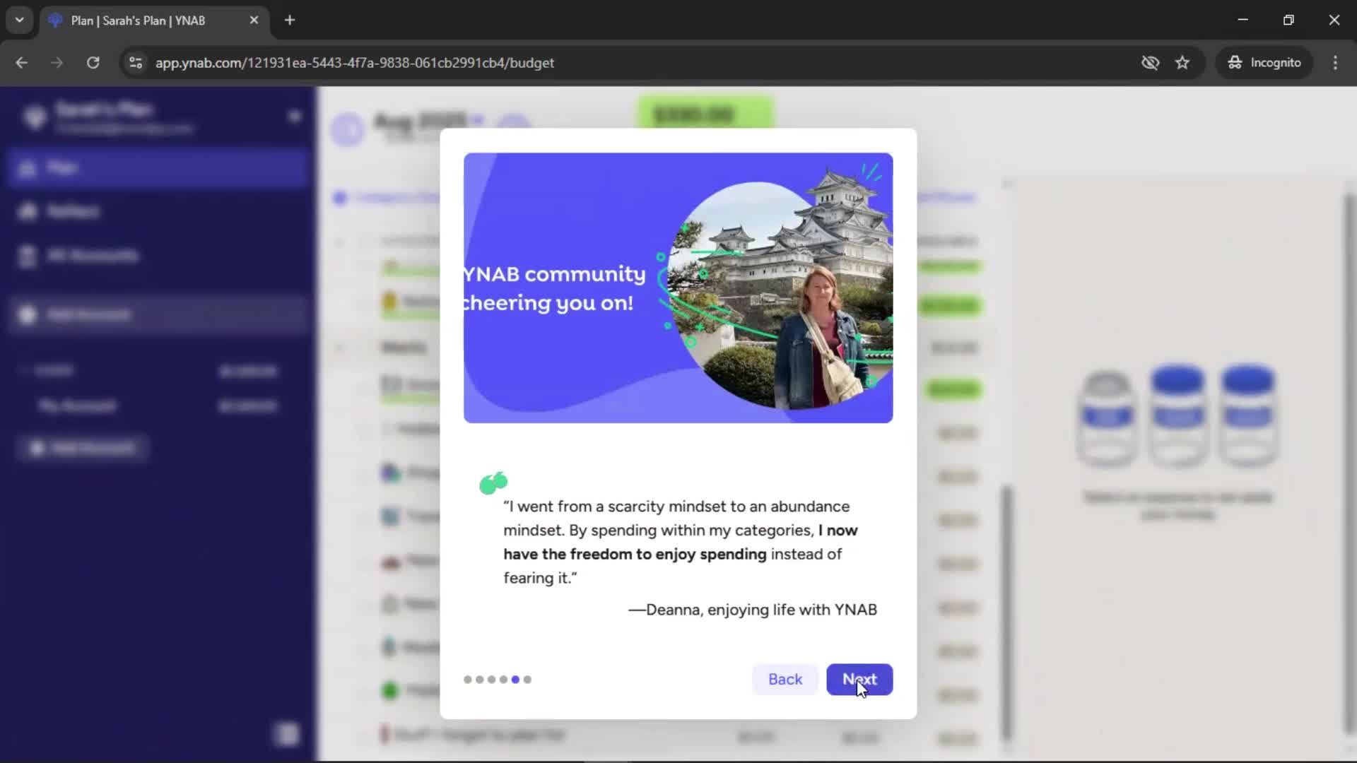 Onboarding screenshot
