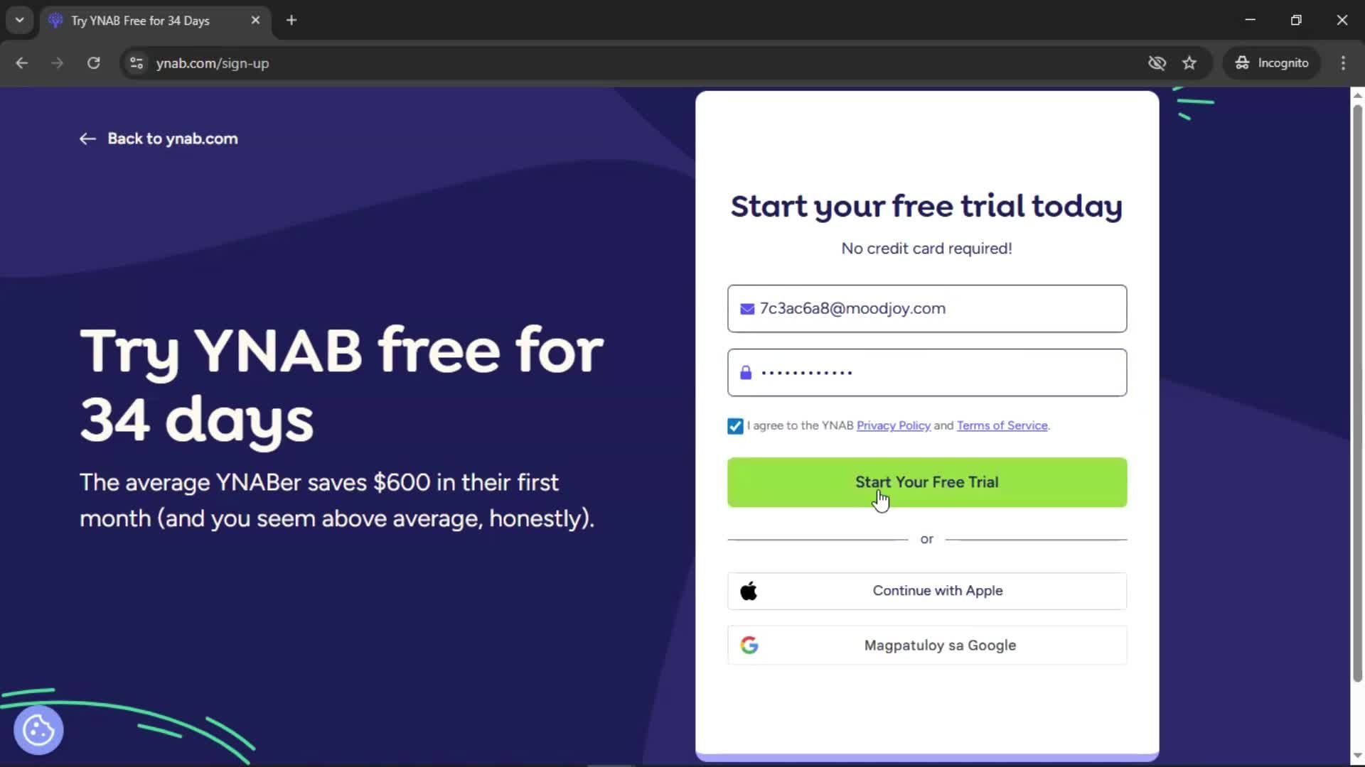 Onboarding screenshot