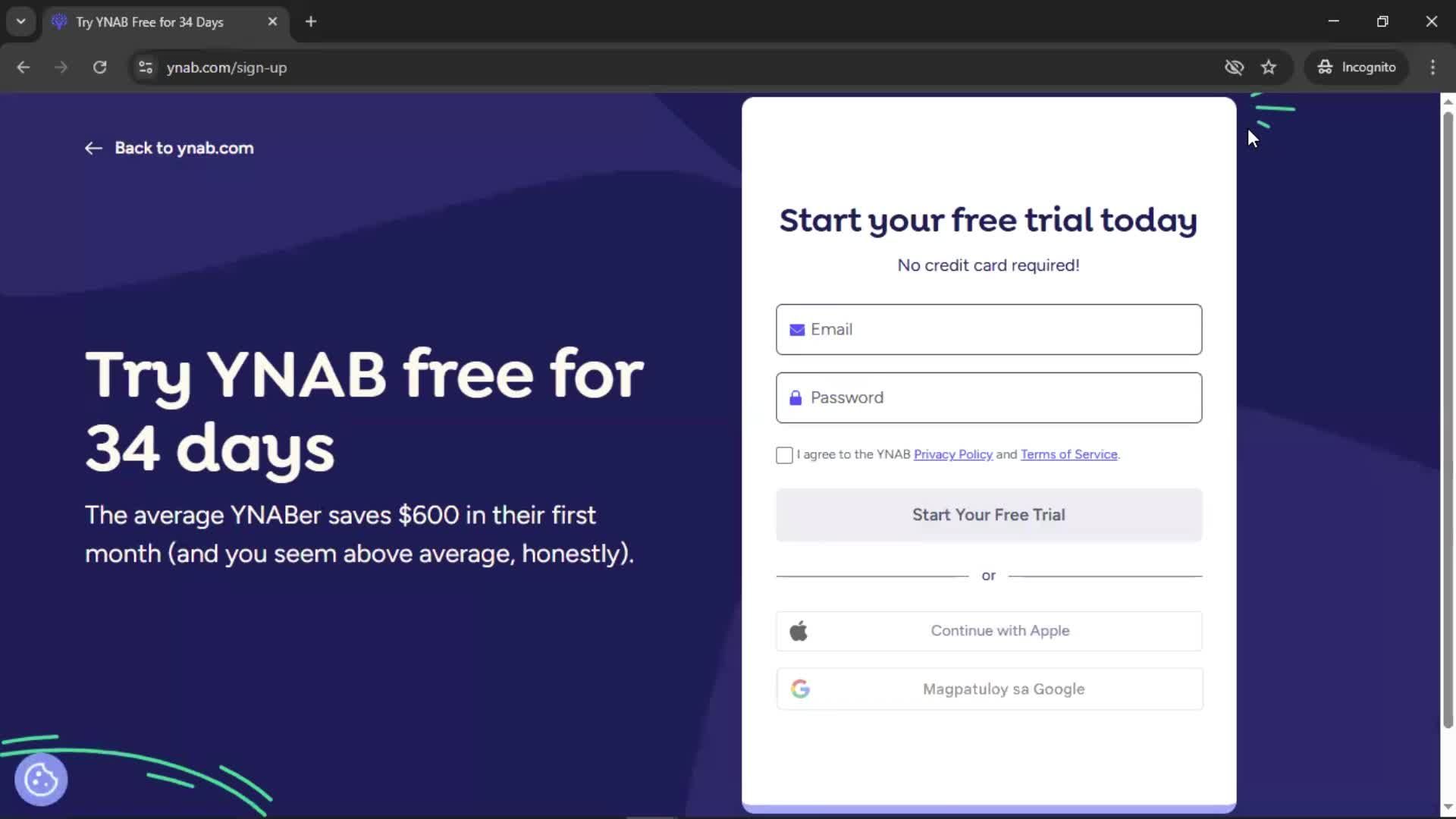 Onboarding screenshot