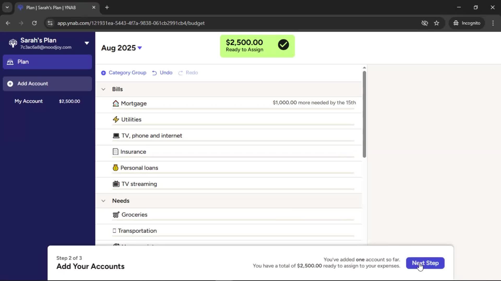 Onboarding screenshot