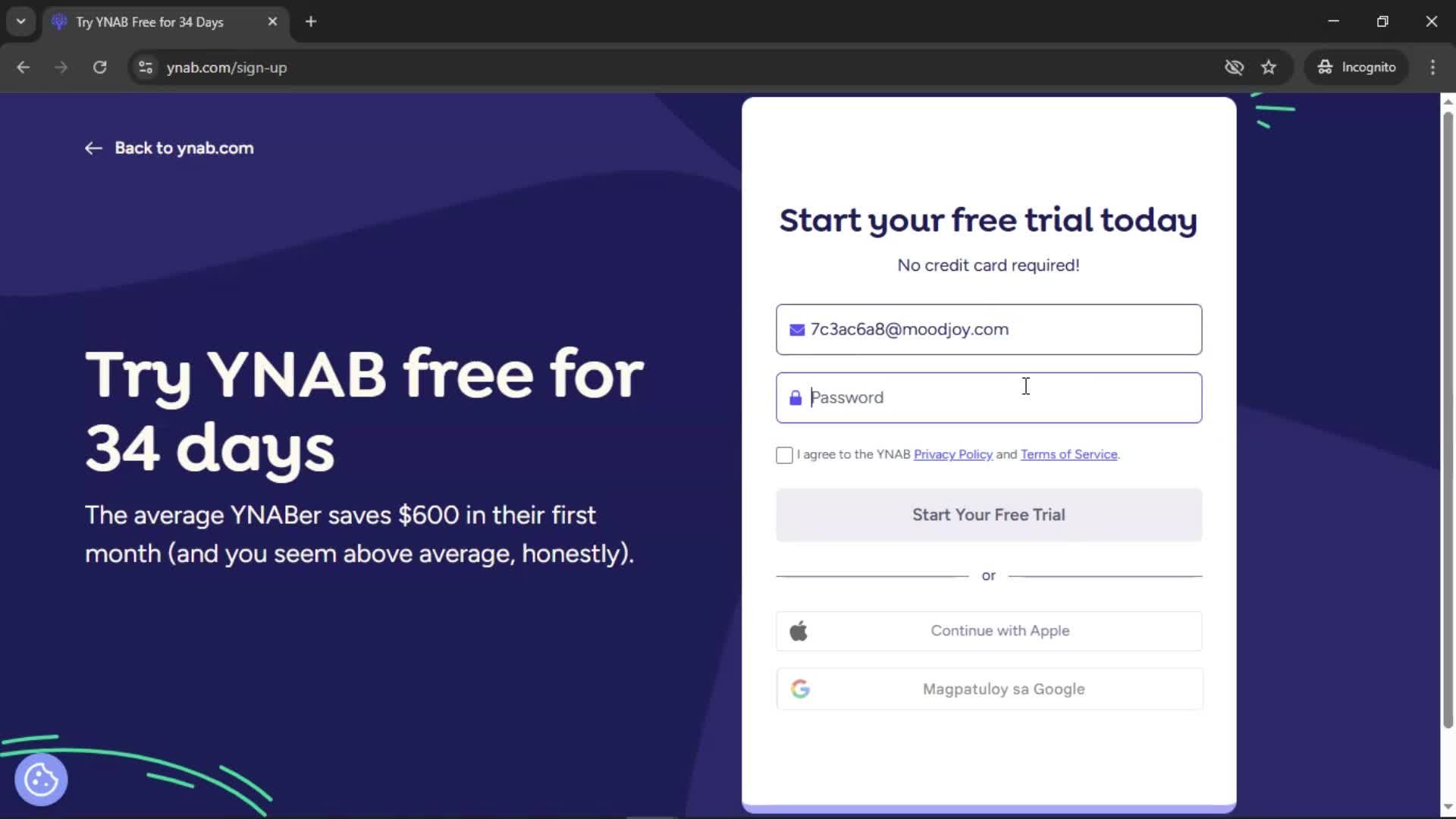 Onboarding screenshot
