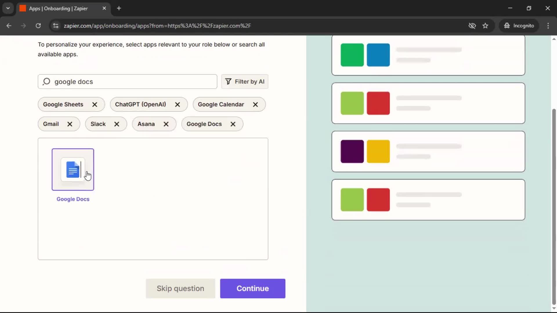 Onboarding screenshot