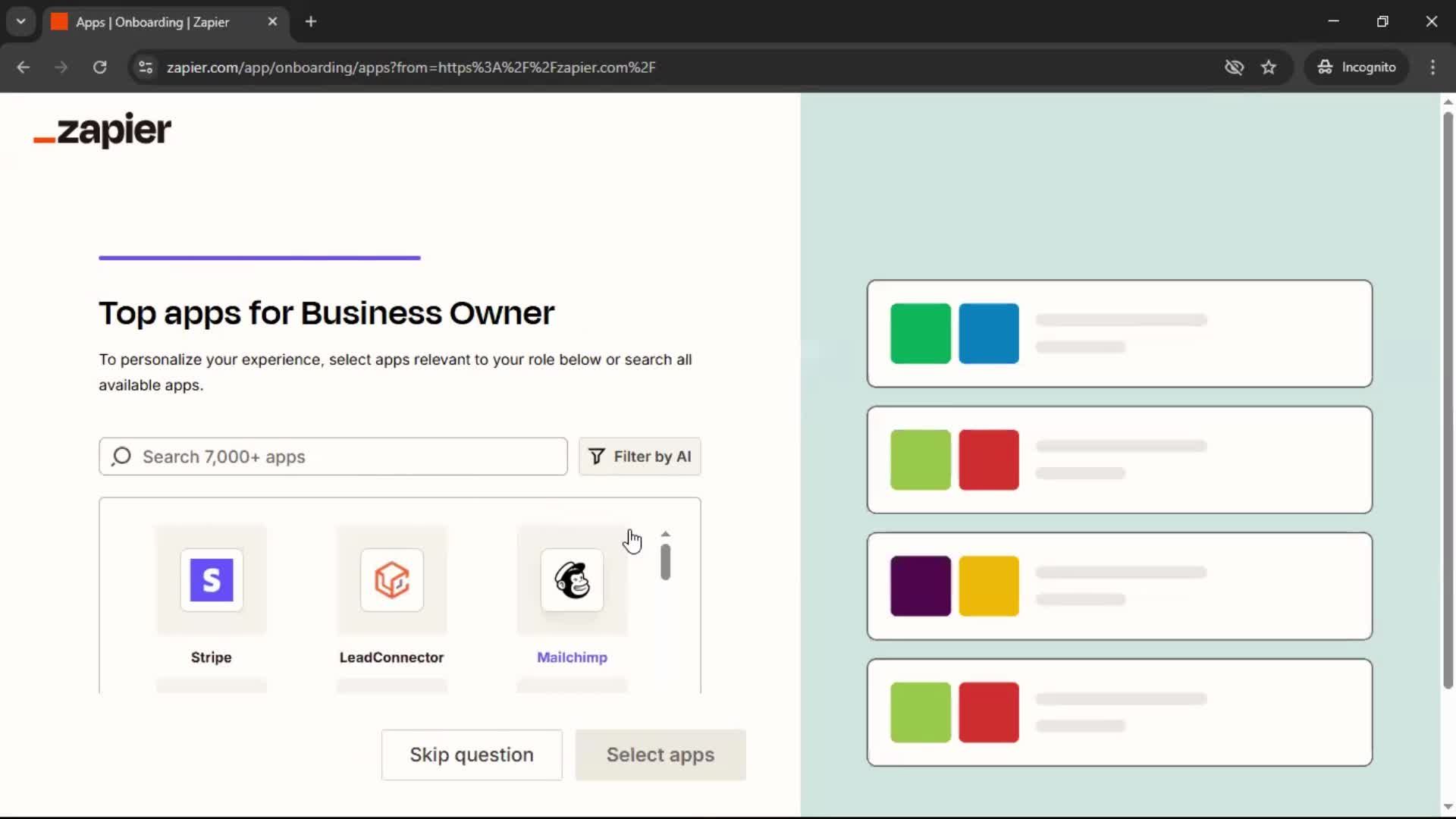 Onboarding screenshot