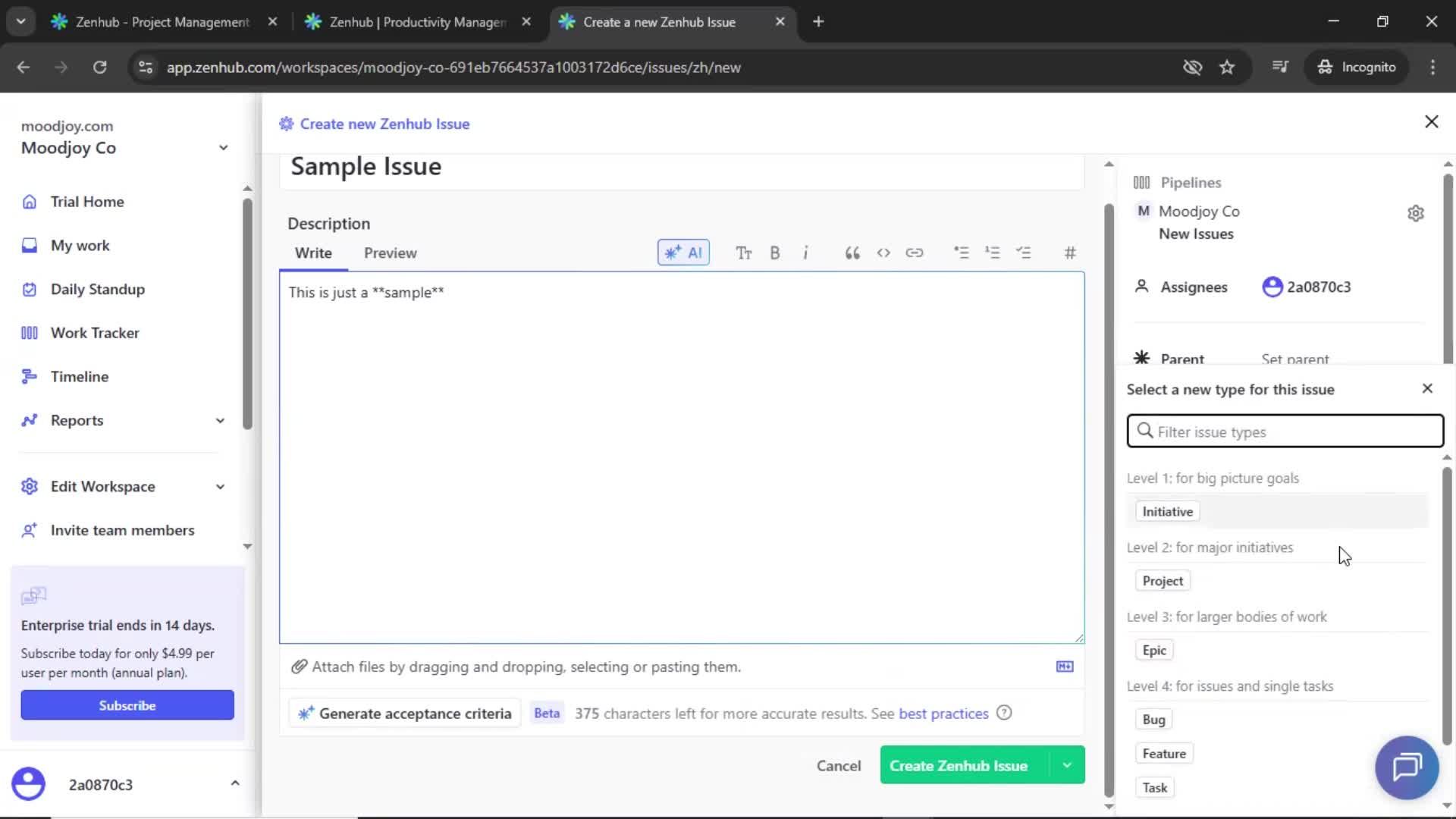 Onboarding screenshot