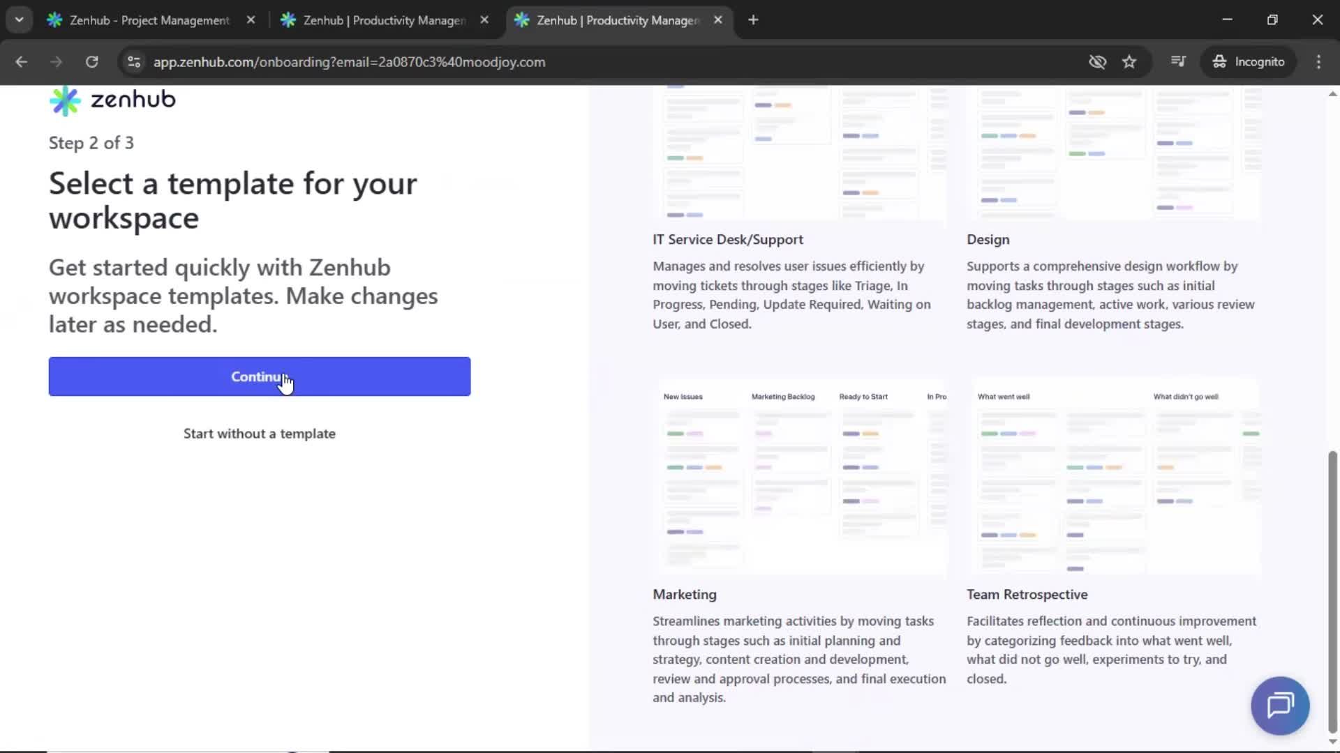 Onboarding screenshot