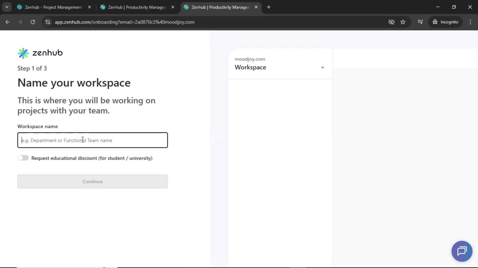 Onboarding screenshot