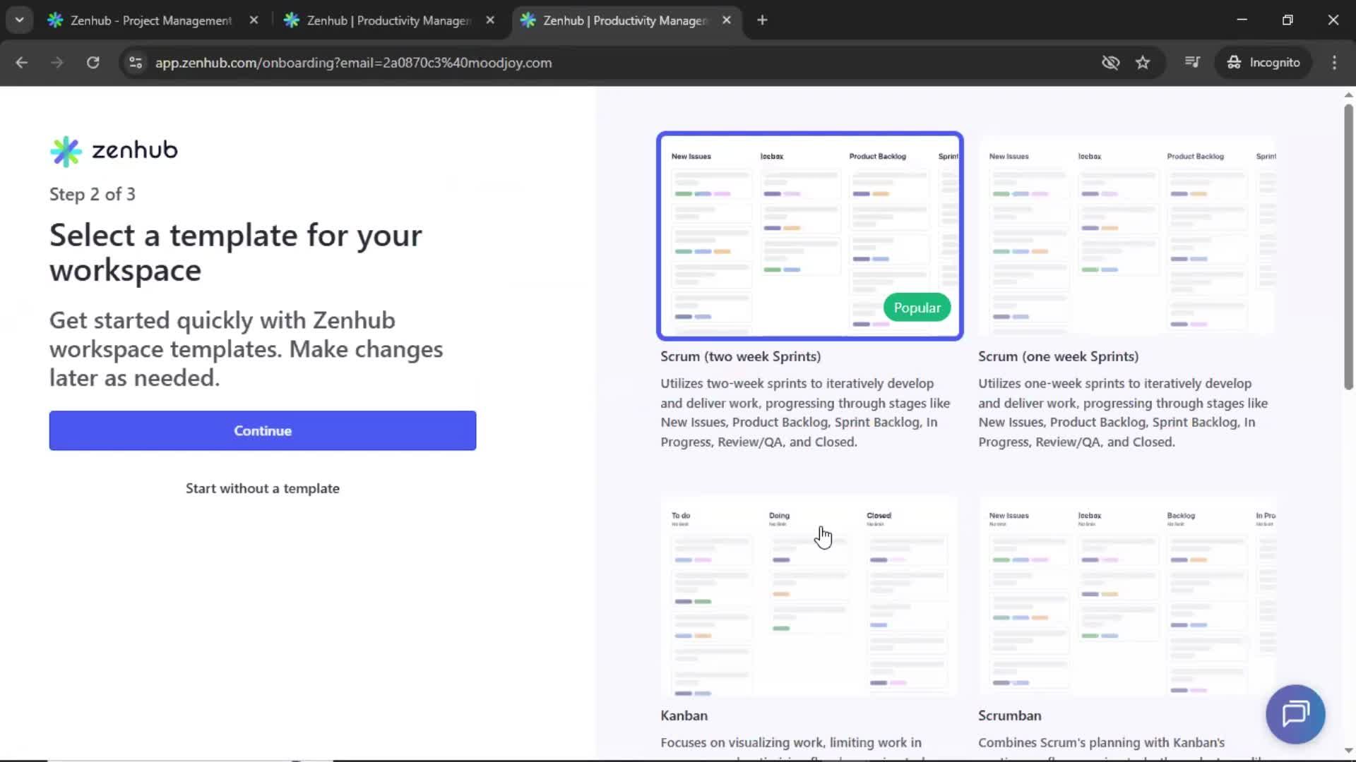 Onboarding screenshot