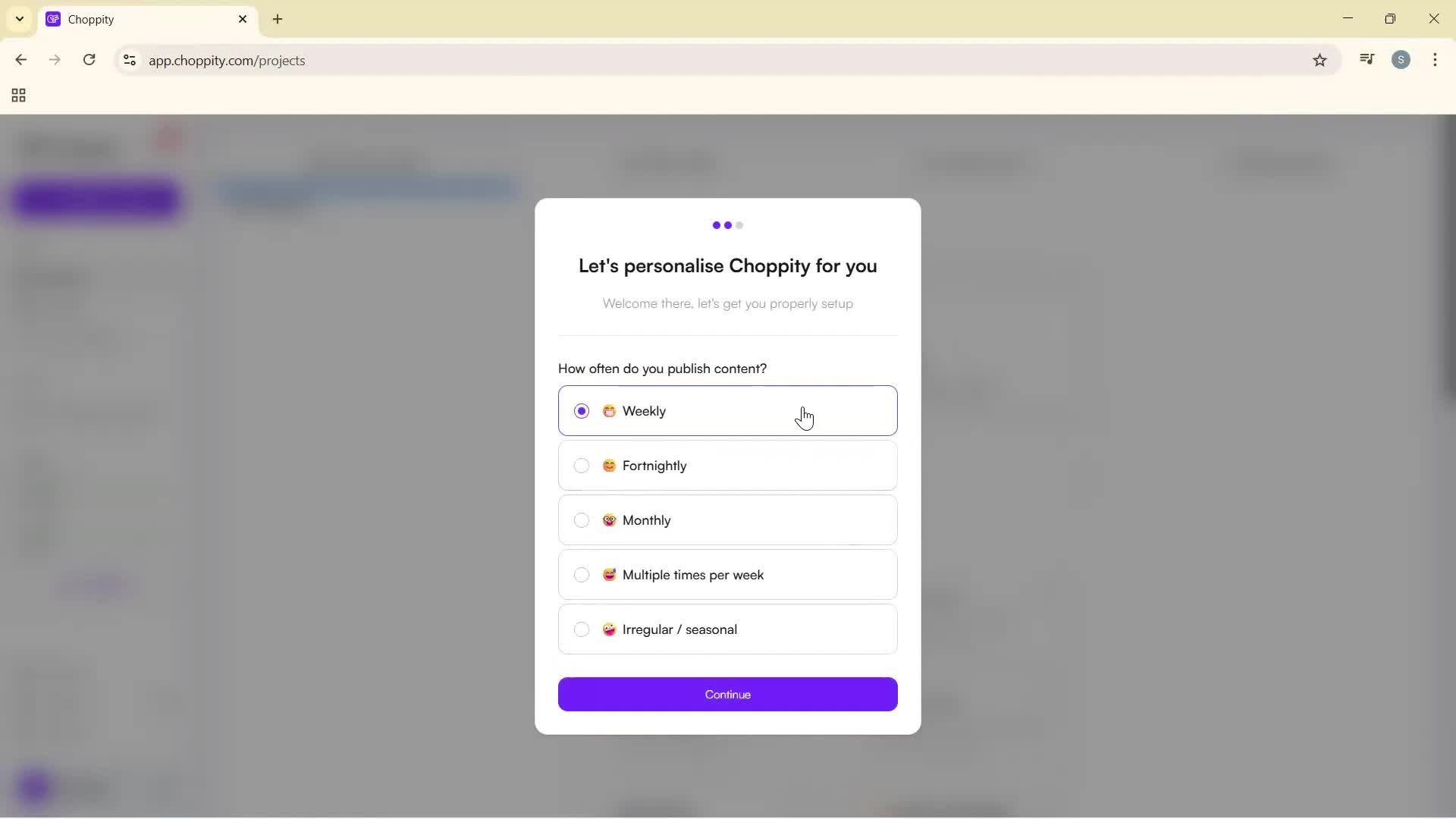 Onboarding screenshot