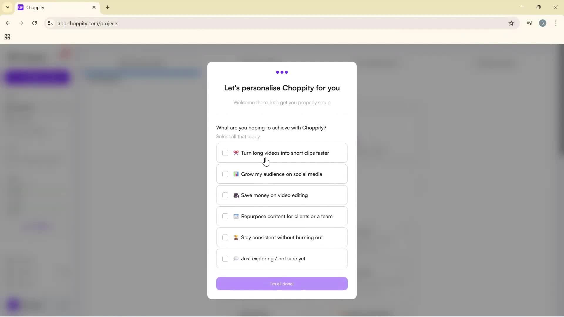 Onboarding screenshot