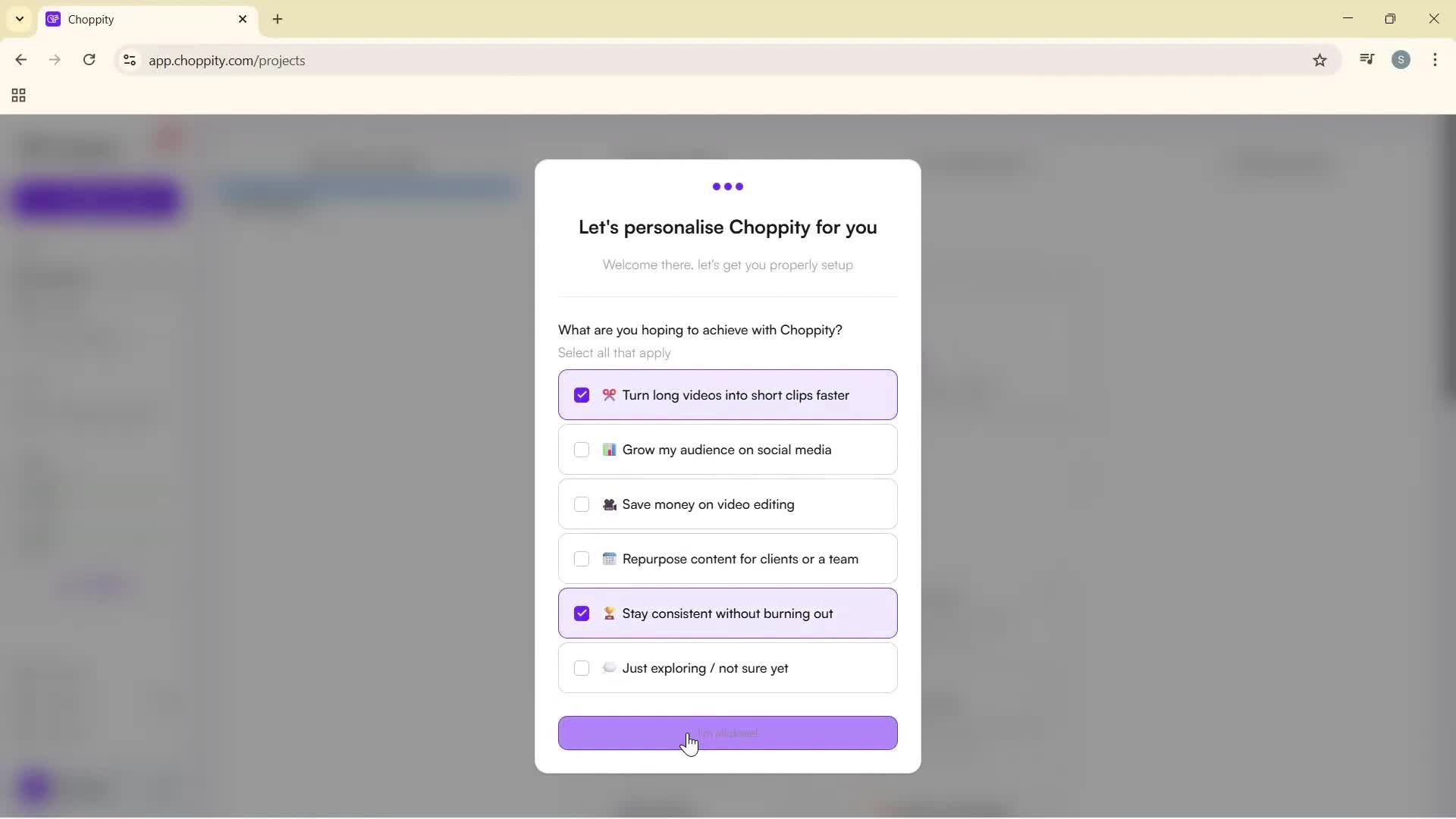 Onboarding screenshot