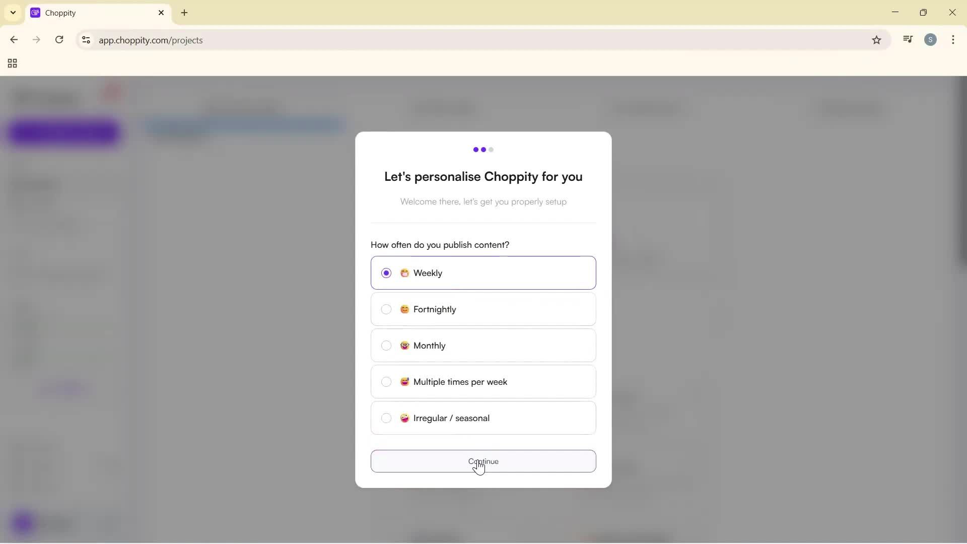 Onboarding screenshot