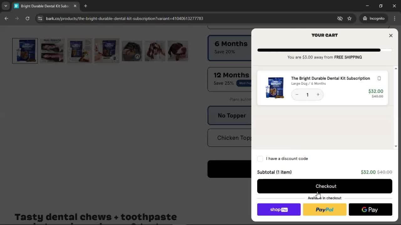 Buying something screenshot