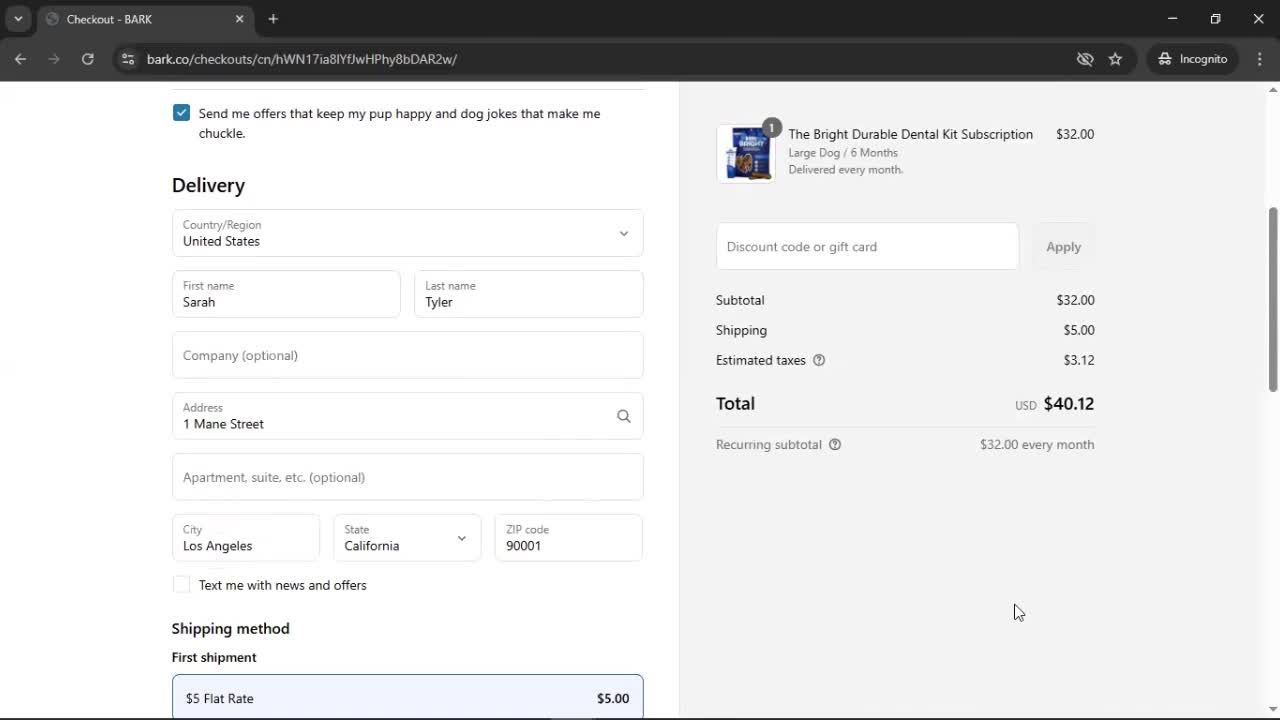 Buying something screenshot