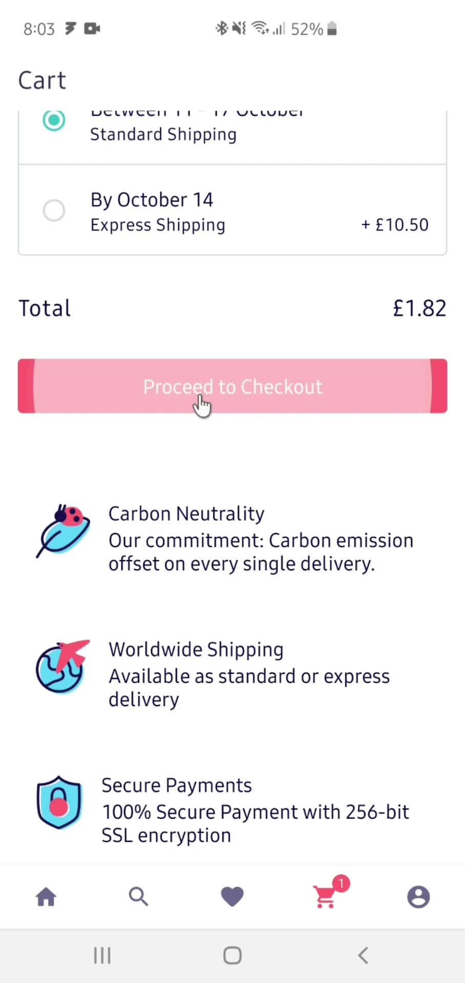 Buying something screenshot