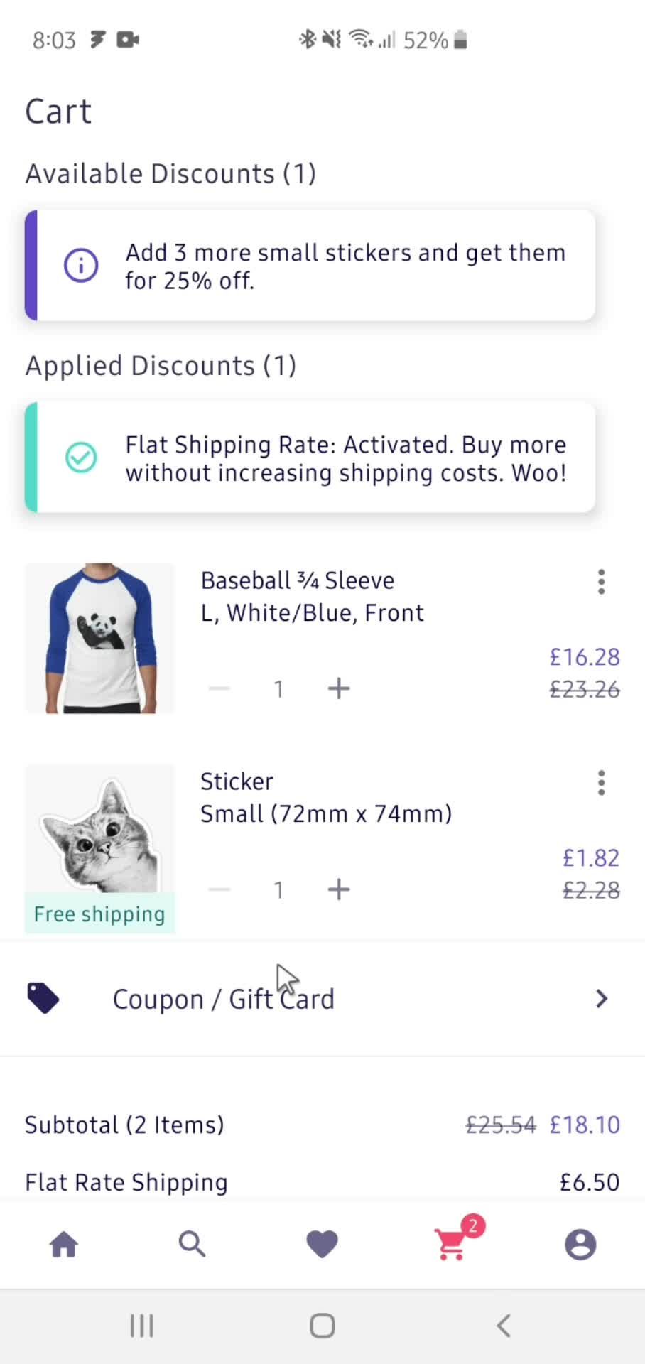 Buying something screenshot