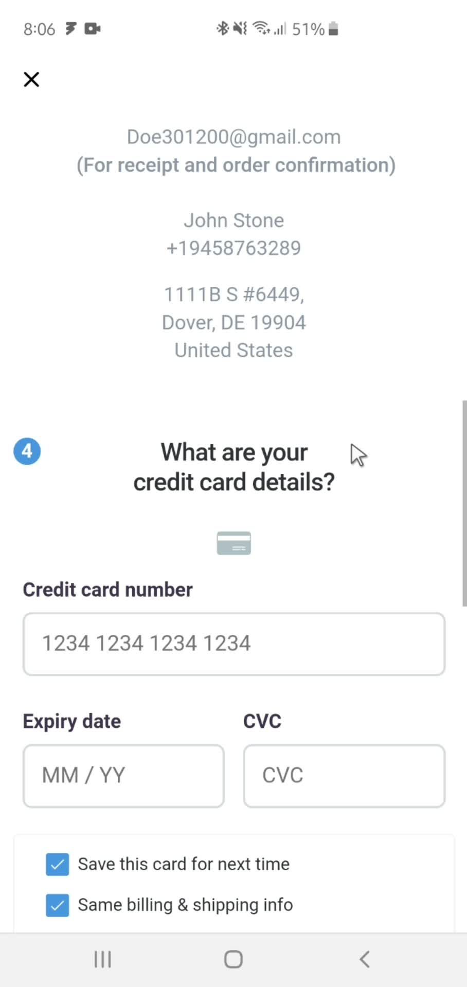 Buying something screenshot