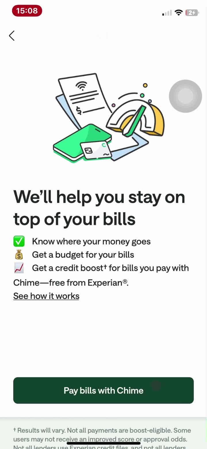 Paying bills screenshot