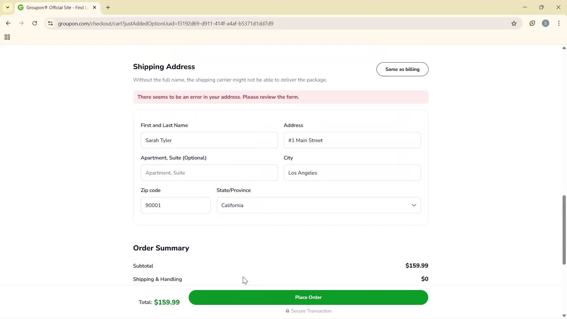 Buying something screenshot