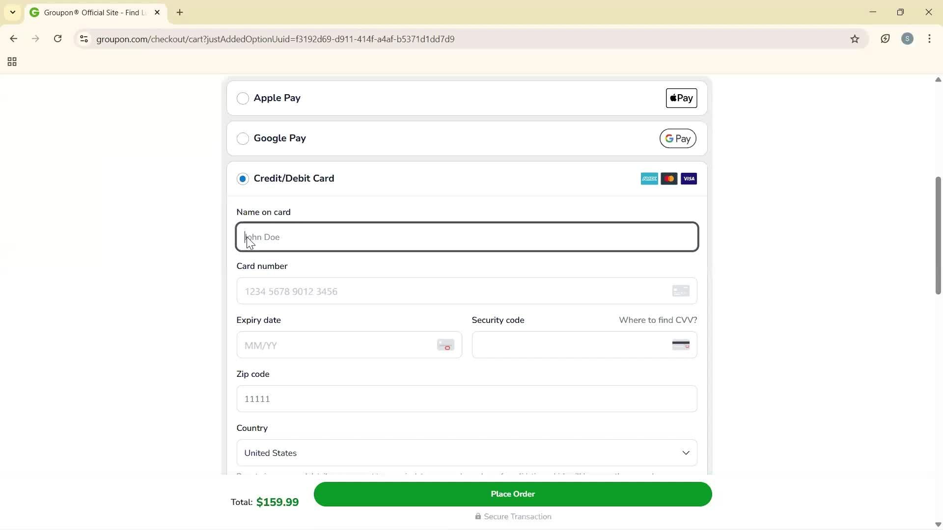 Buying something screenshot