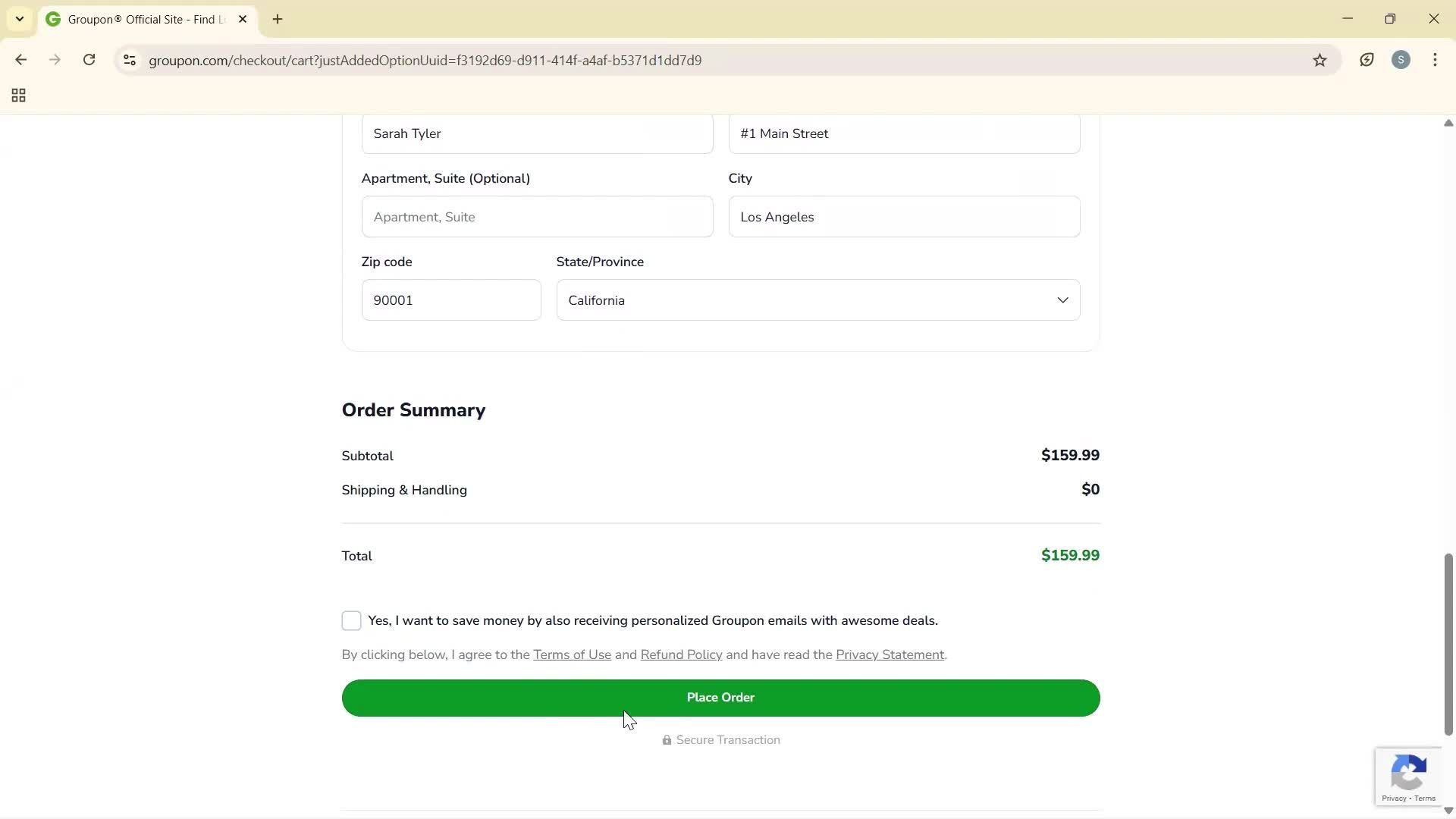 Buying something screenshot