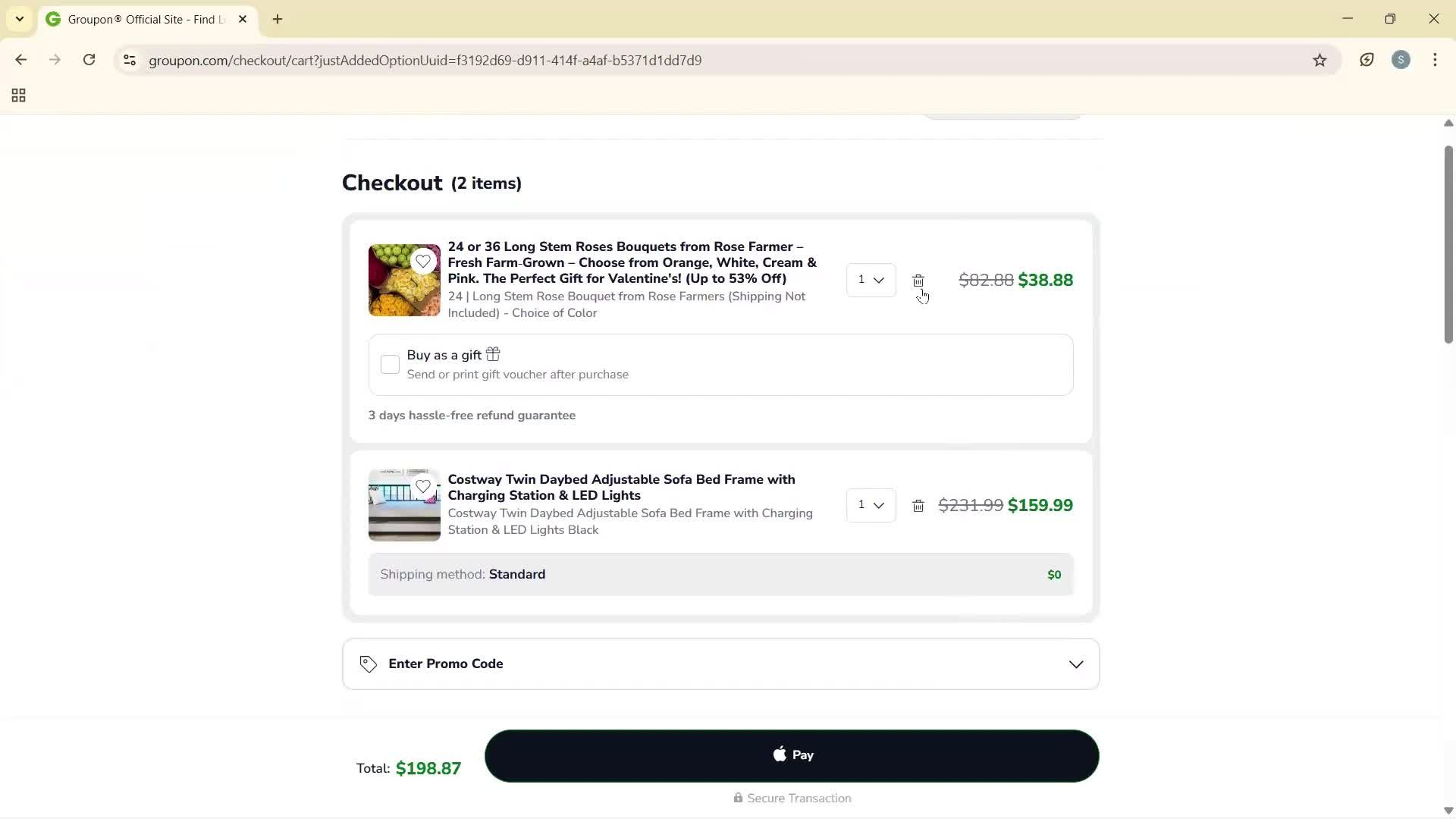 Buying something screenshot