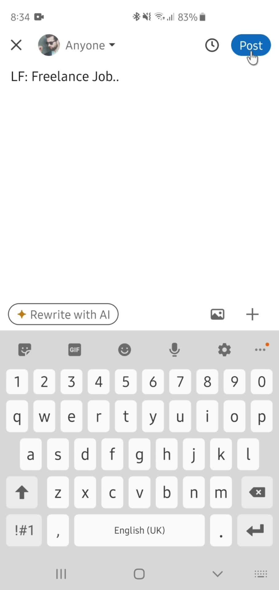 Creating a post screenshot