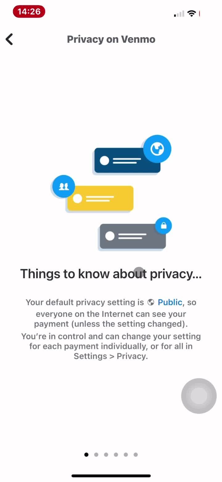 Privacy settings on Venmo video thumbnail