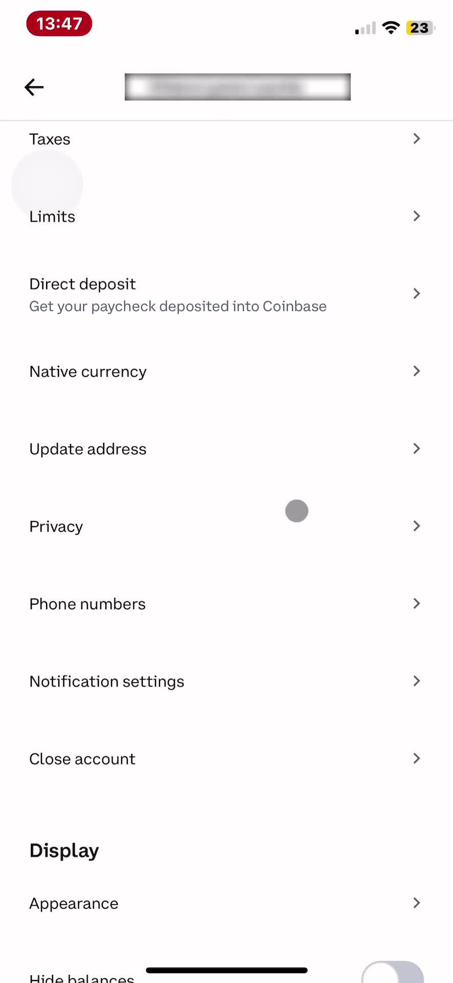 Privacy settings on Coinbase video thumbnail