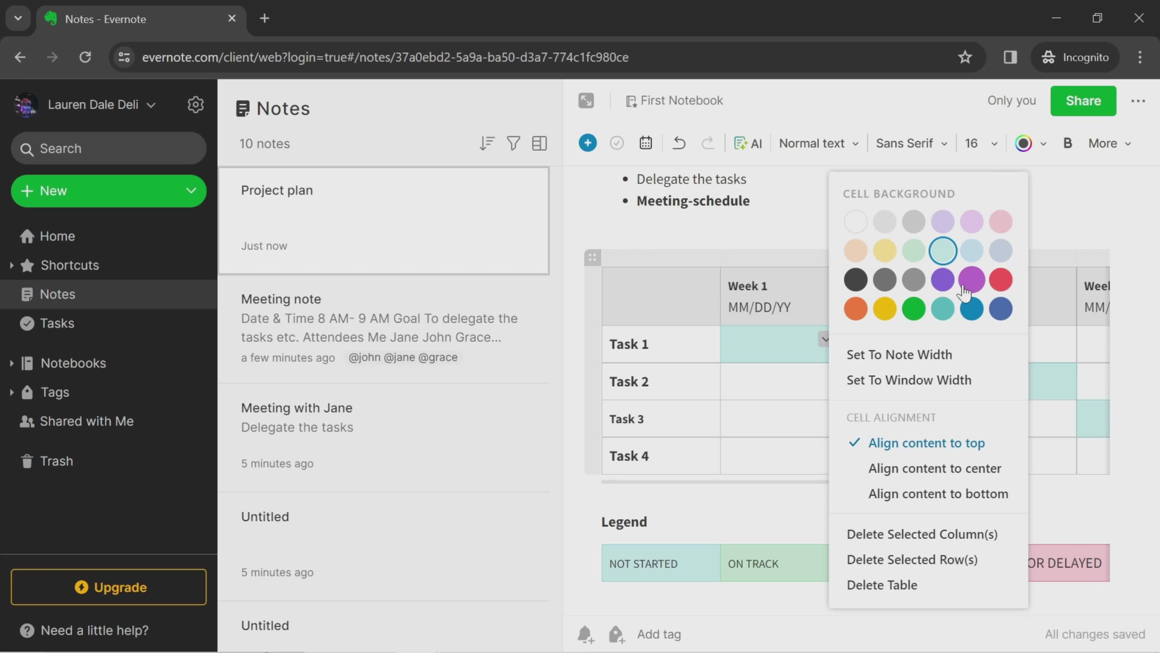 Project plan note on Evernote video thumbnail