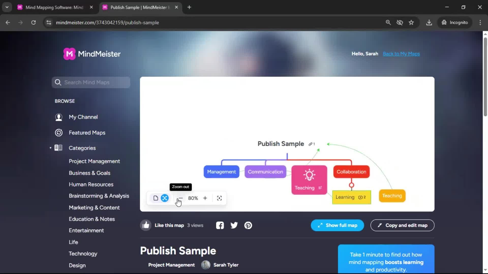 Publishing screenshot