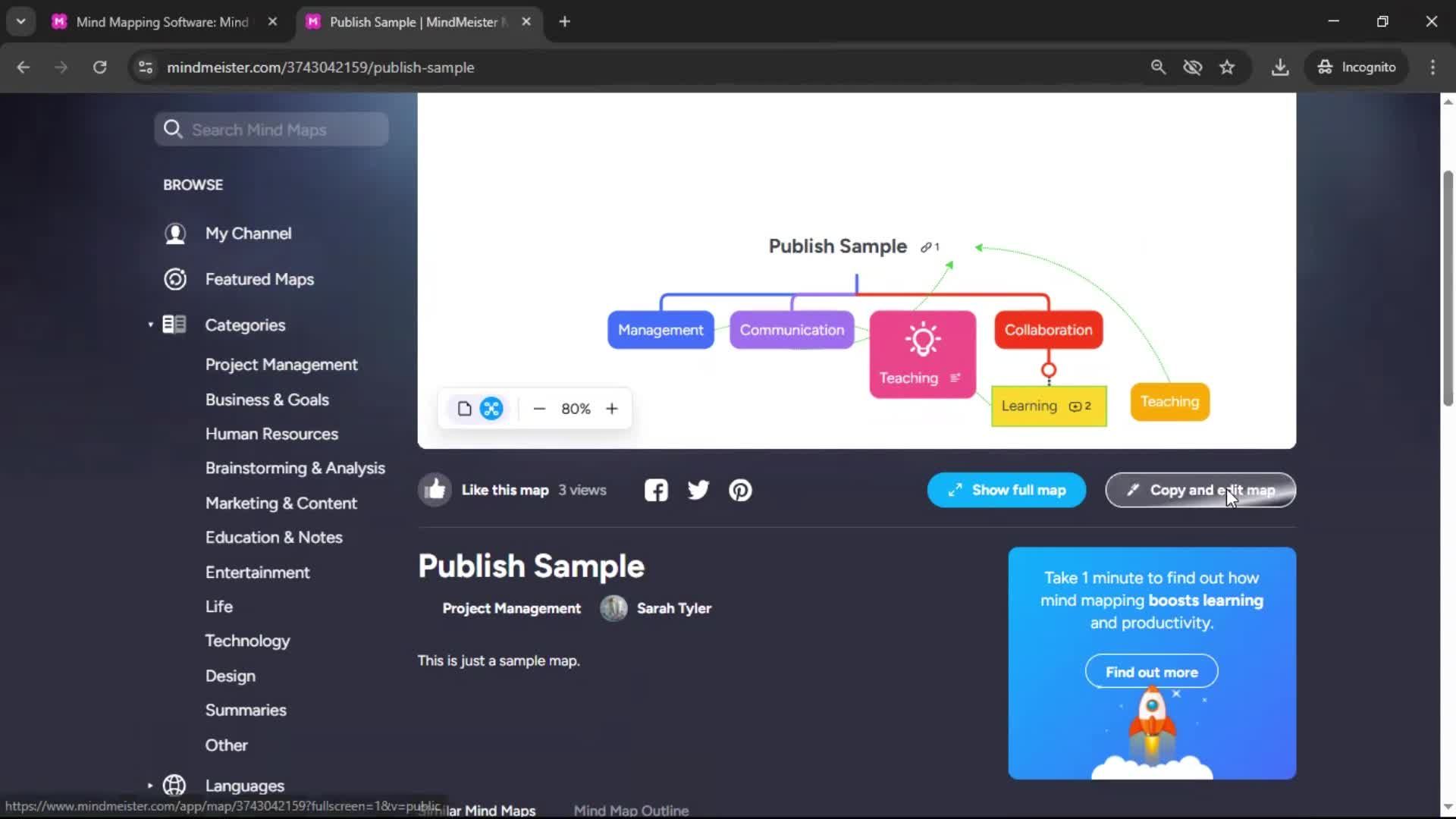 Publishing screenshot
