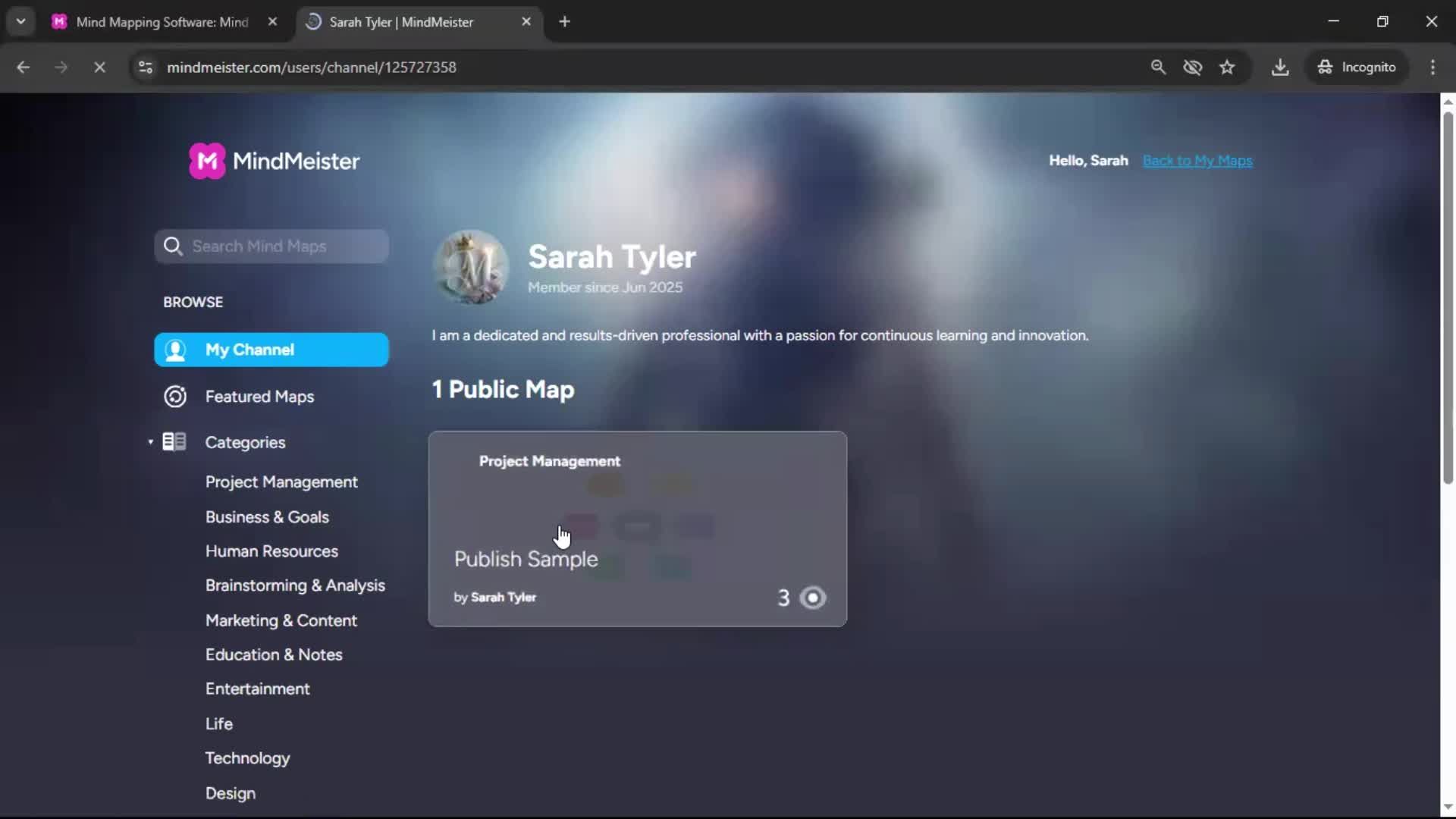 Publishing screenshot
