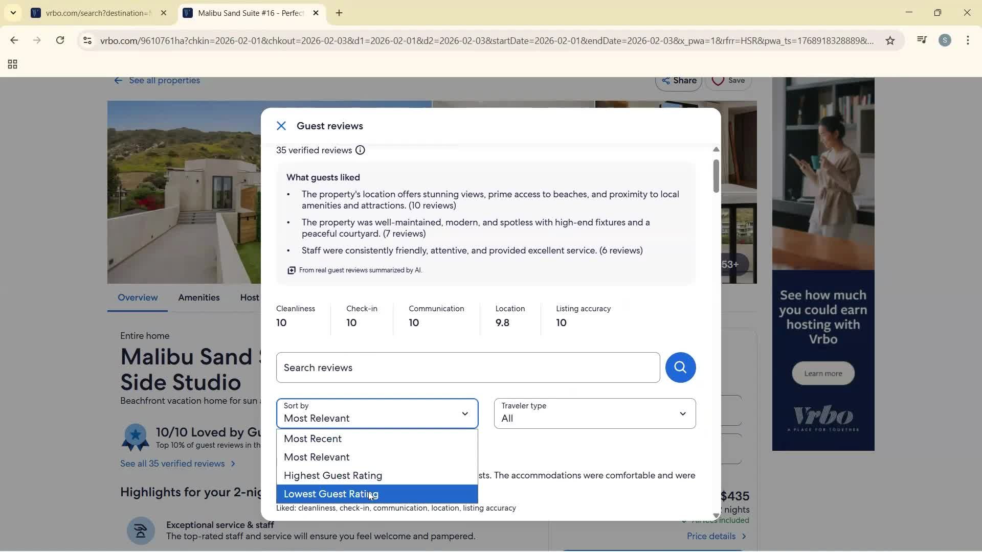 Reporting a review screenshot