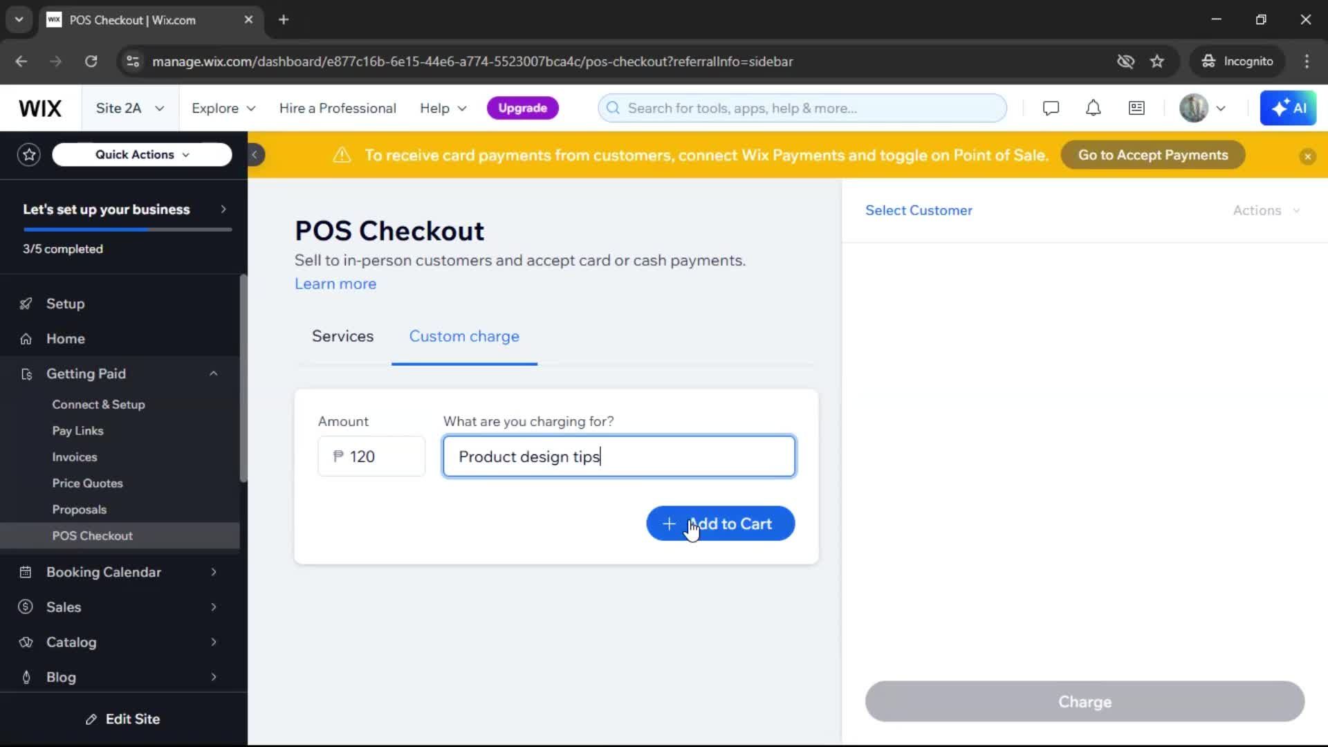 Recording a payment screenshot
