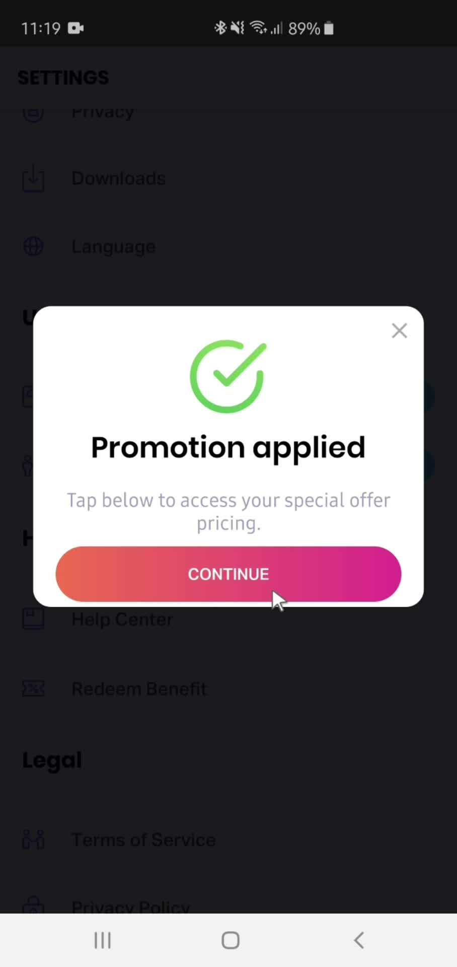 Redeeming a promo code on FitOn video thumbnail