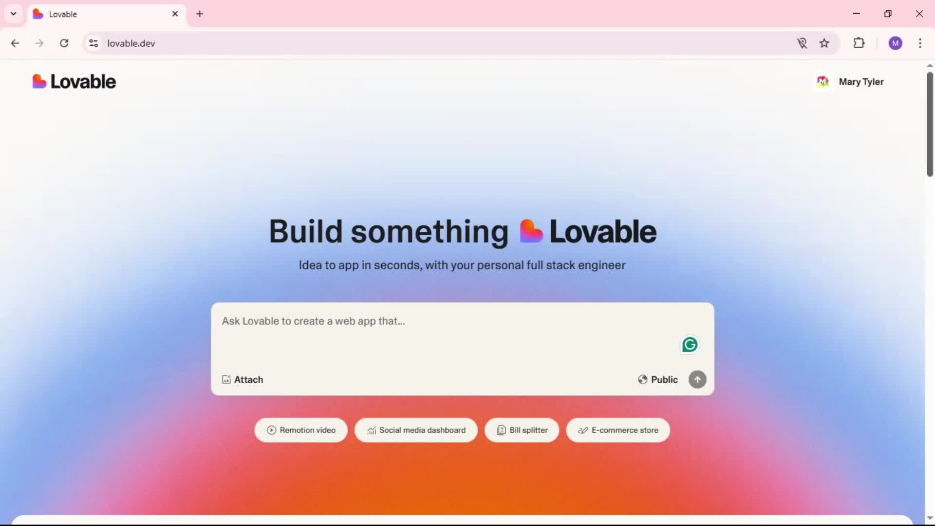 Remixing a project screenshot