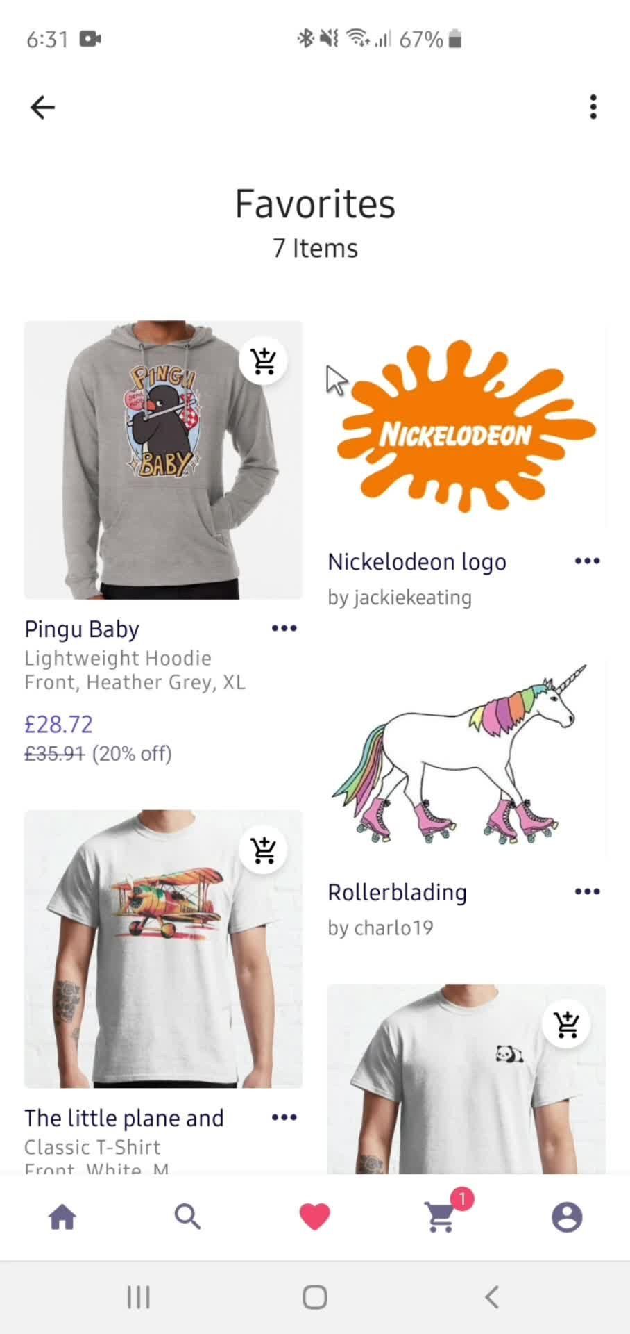 Removing favorites screenshot