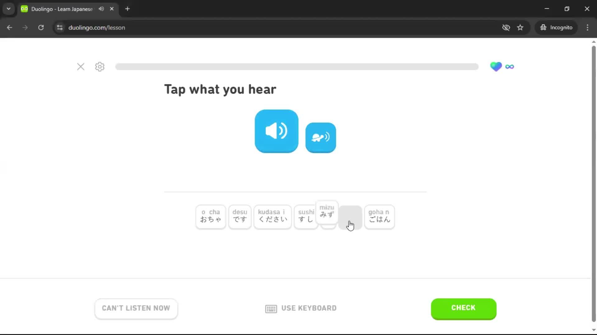 Reporting an issue screenshot